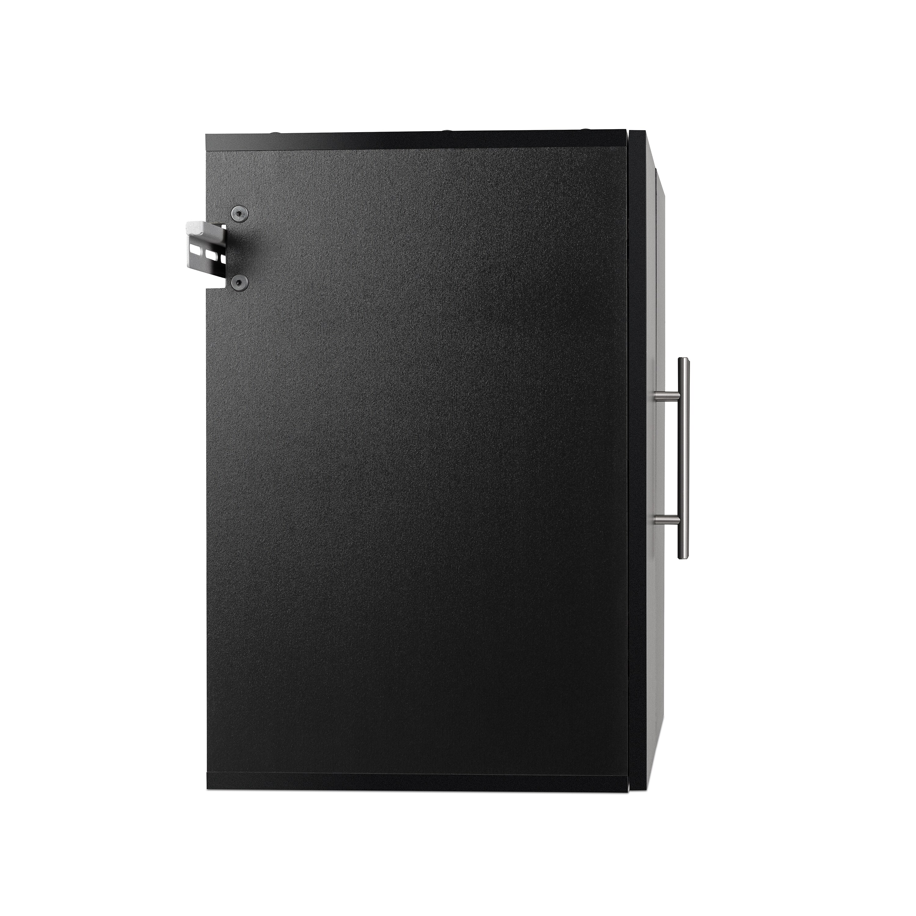 Gabinete de garaje de madera compuesta montado en la pared Prepac HangUps de 30 pulgadas de ancho x 24 pulgadas de alto x 16 pulgadas de profundidad en negro BSUW-0707-1