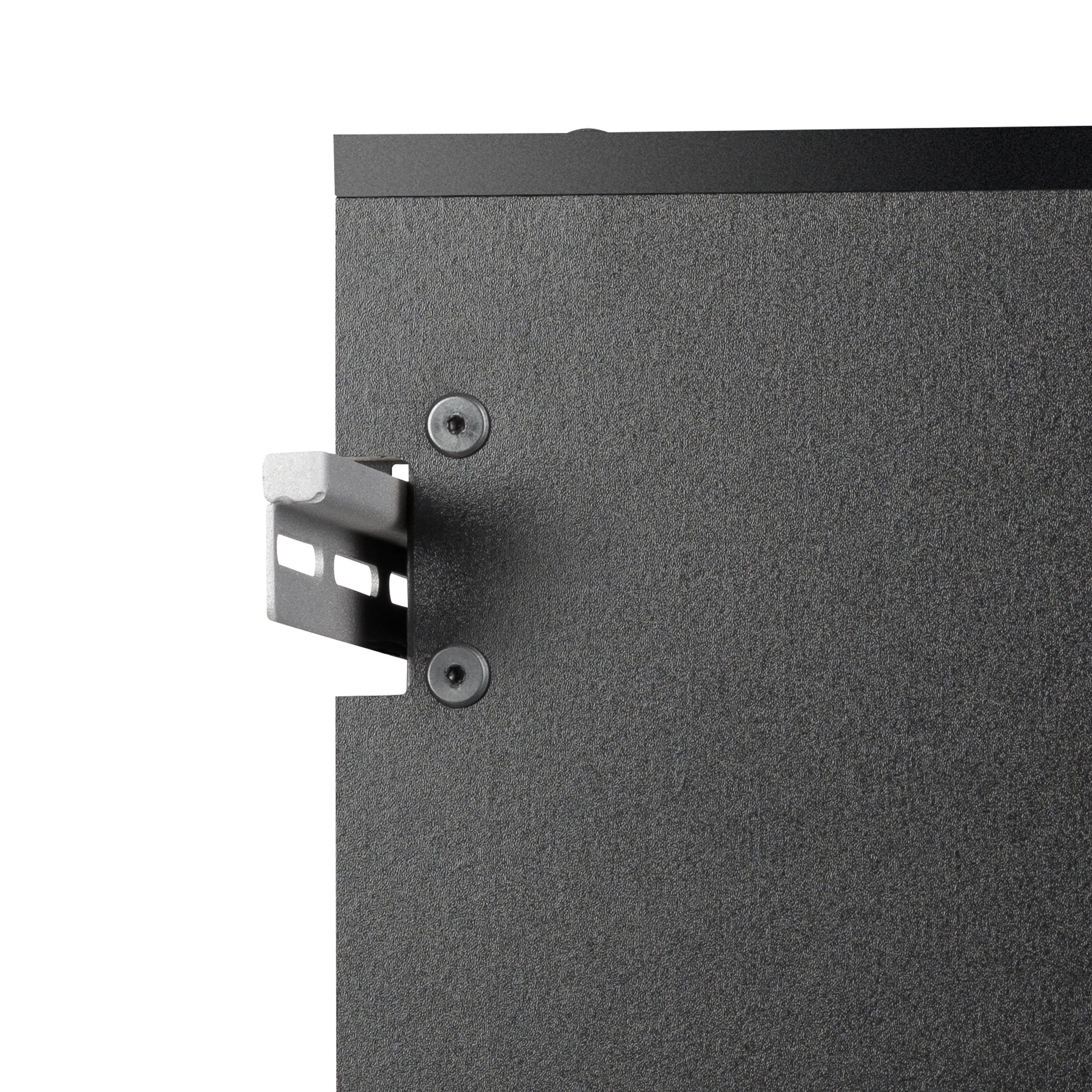 Gabinete de garaje de madera compuesta montado en la pared Prepac HangUps de 30 pulgadas de ancho x 24 pulgadas de alto x 16 pulgadas de profundidad en negro BSUW-0707-1