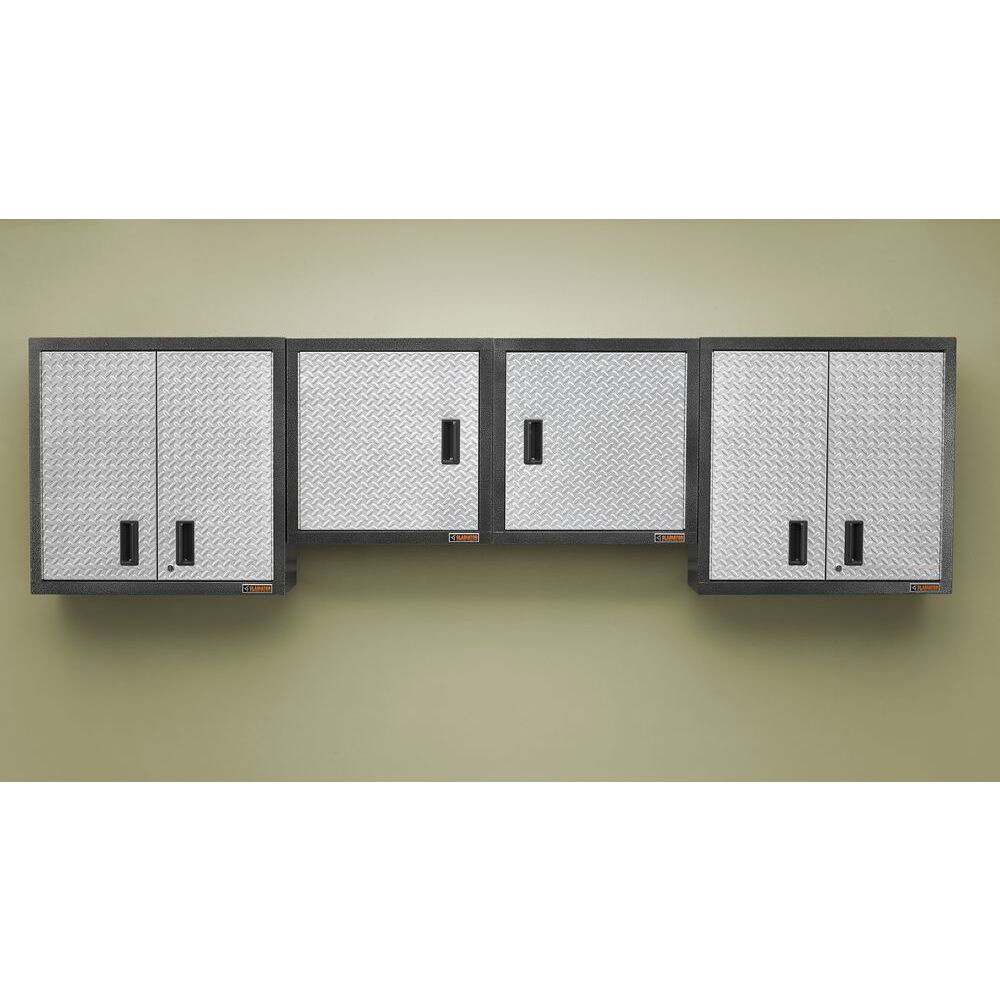 Armario de garaje de acero montado en la pared de la serie Premier Gladiator GearBox de 30 pulgadas de ancho x 30 pulgadas de alto x 12 pulgadas de profundidad en color gris GAWG302DRG