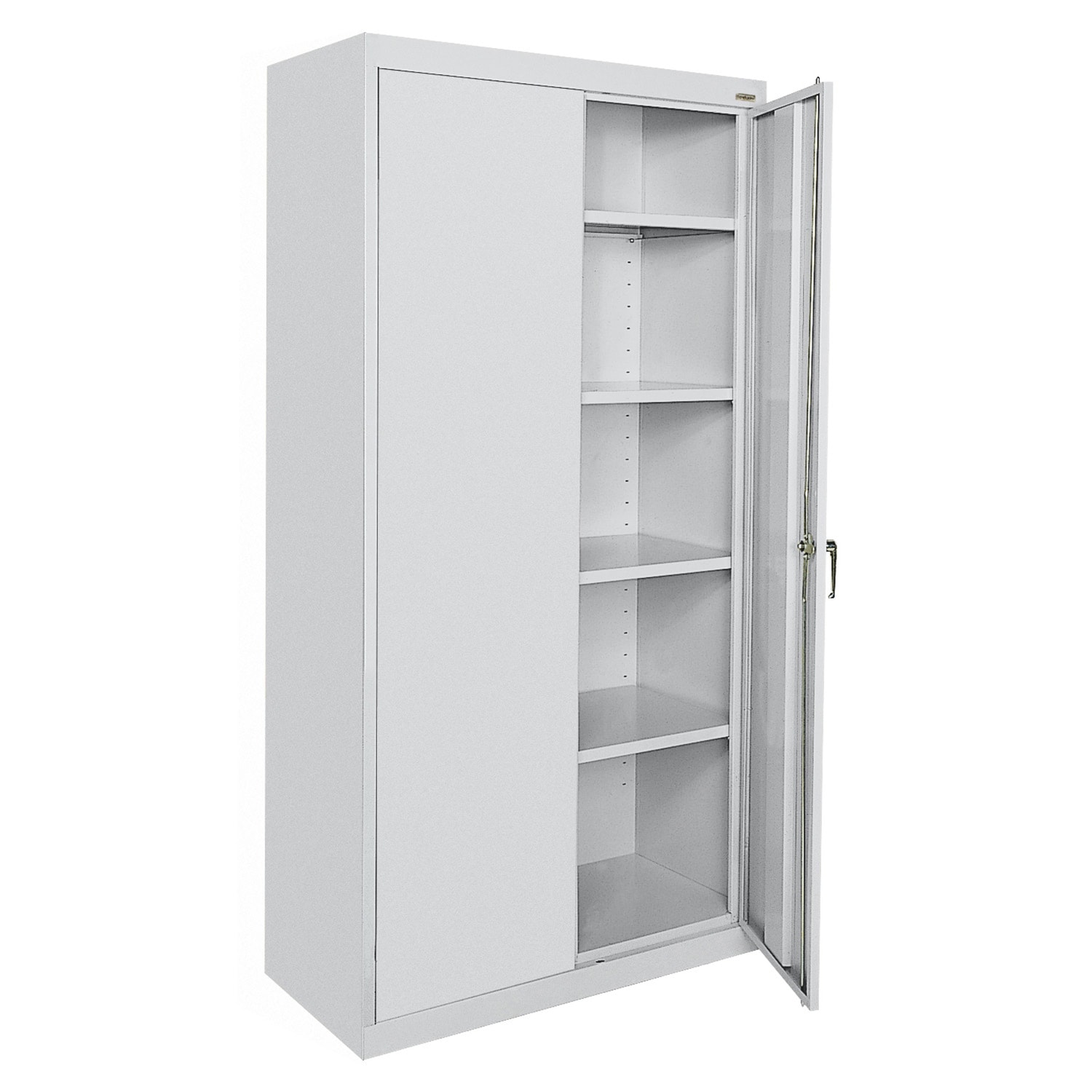 Gabinete de garaje de acero independiente en gris de 36 pulgadas de ancho x 72 pulgadas de alto x 24 pulgadas de profundidad Sandusky CA41362472-05