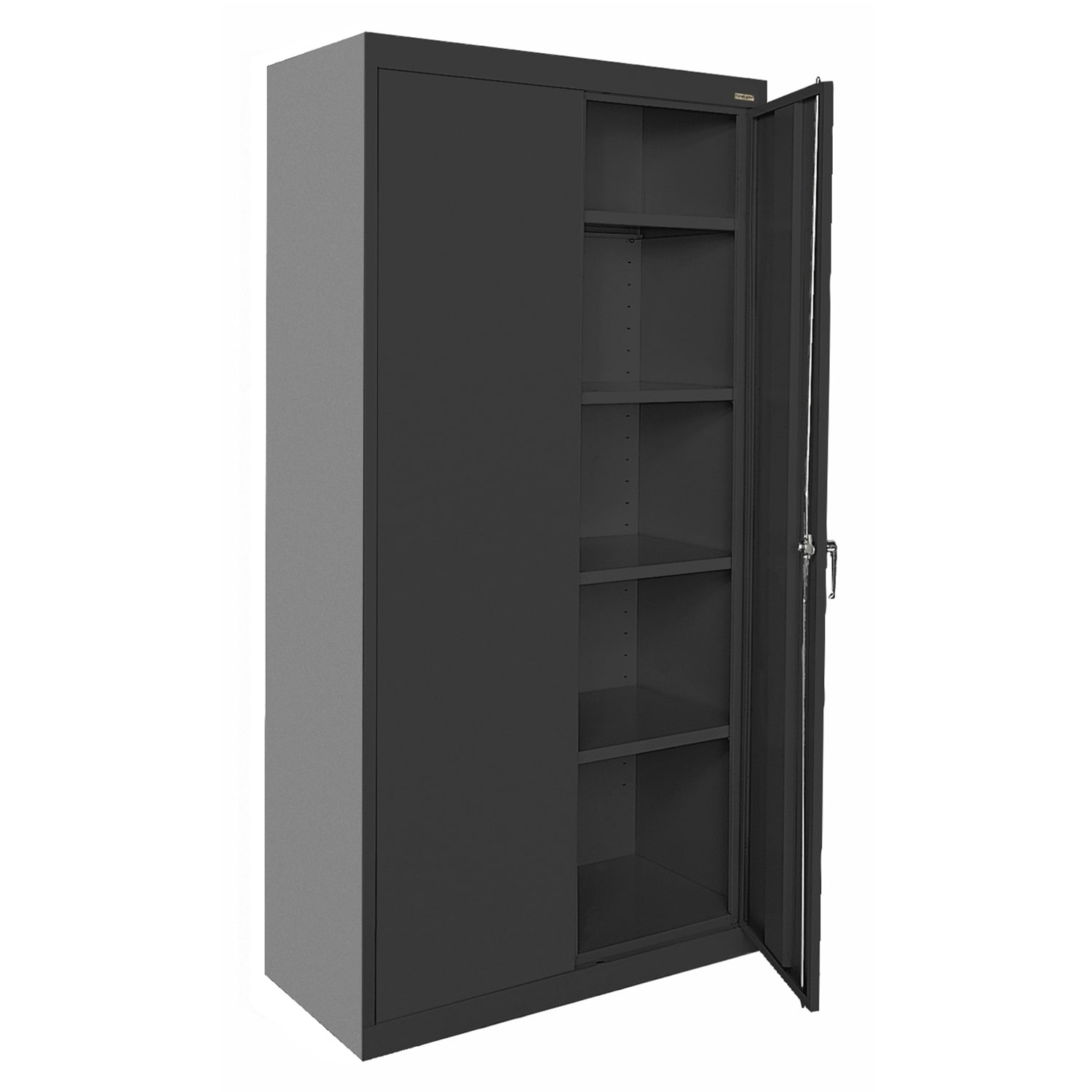 Gabinete metálico independiente para garaje en negro de 36 pulgadas de ancho x 72 pulgadas de alto x 24 pulgadas de profundidad Sandusky CA41362472-09