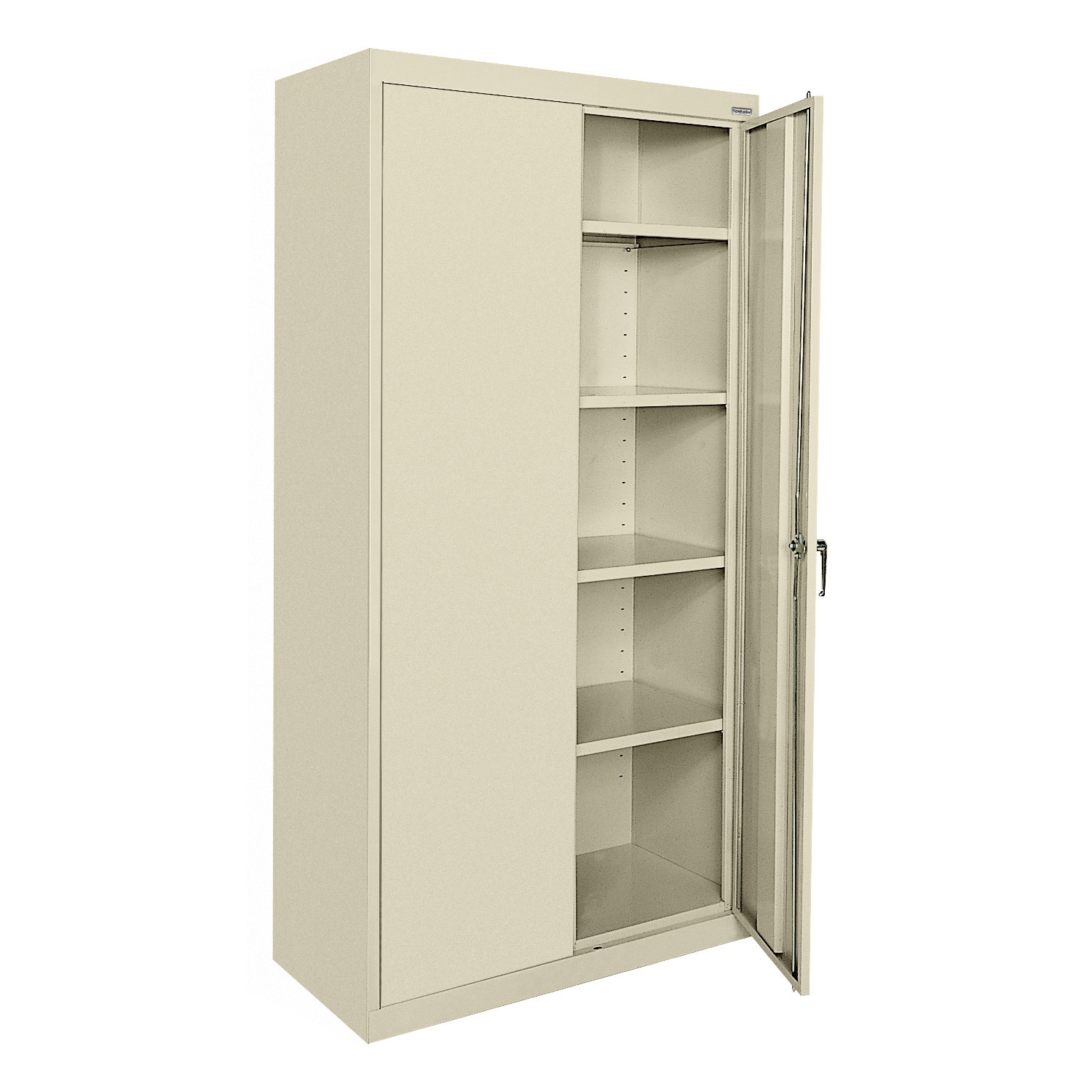 Gabinete de garaje de acero independiente en marrón/beige de 36 pulgadas de ancho x 72 pulgadas de alto x 24 pulgadas de profundidad Sandusky CA41362472-07