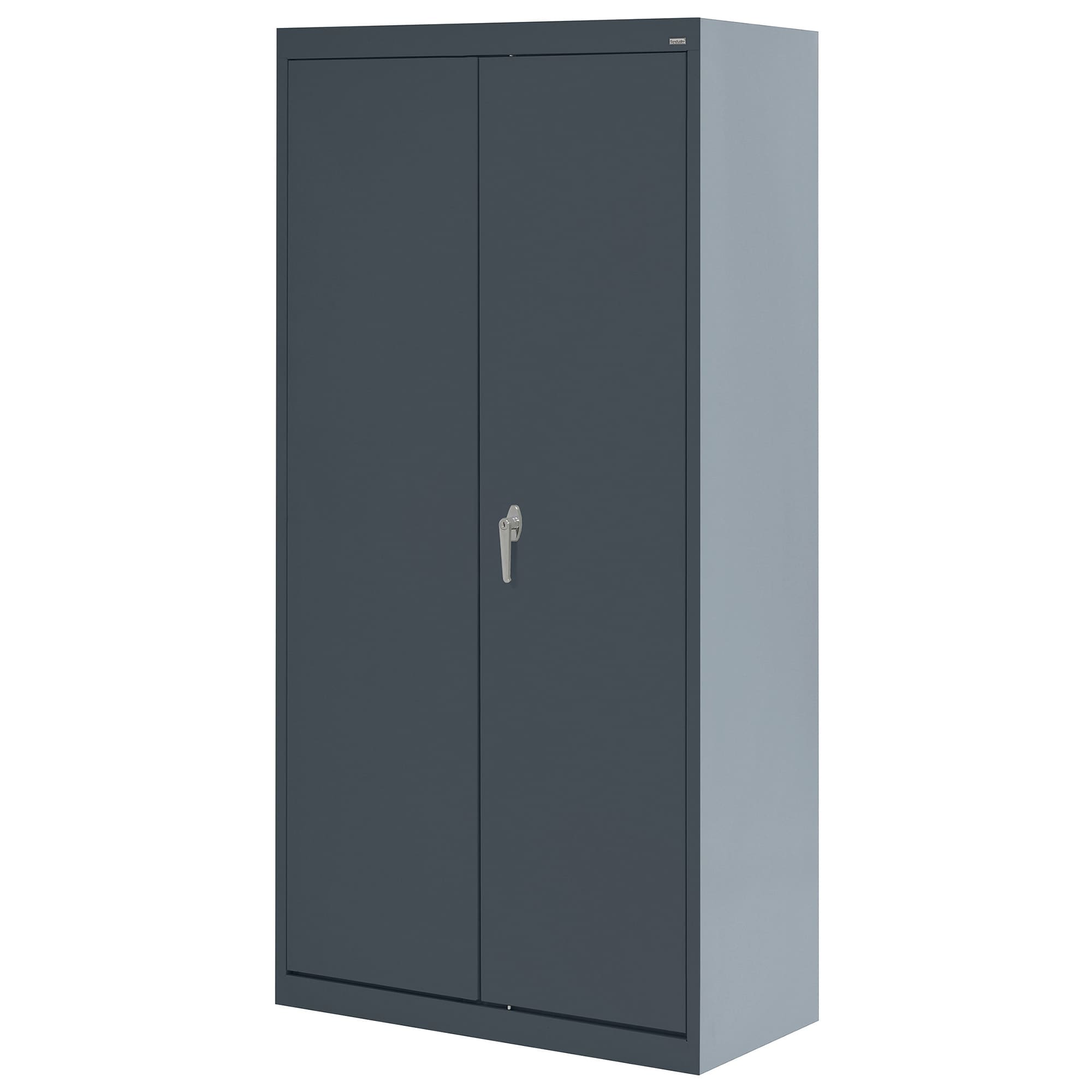 Gabinete de garaje de acero independiente en gris de 36 pulgadas de ancho x 72 pulgadas de alto x 24 pulgadas de profundidad Sandusky CA41362472-02