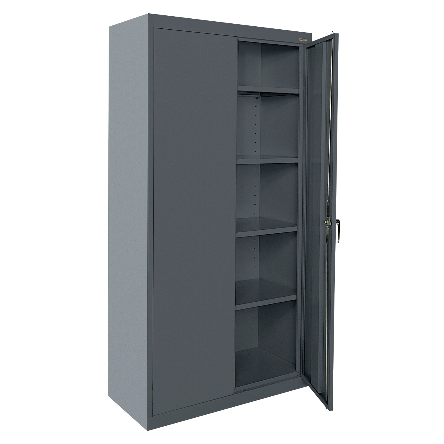 Gabinete de garaje de acero independiente en gris de 36 pulgadas de ancho x 72 pulgadas de alto x 24 pulgadas de profundidad Sandusky CA41362472-02