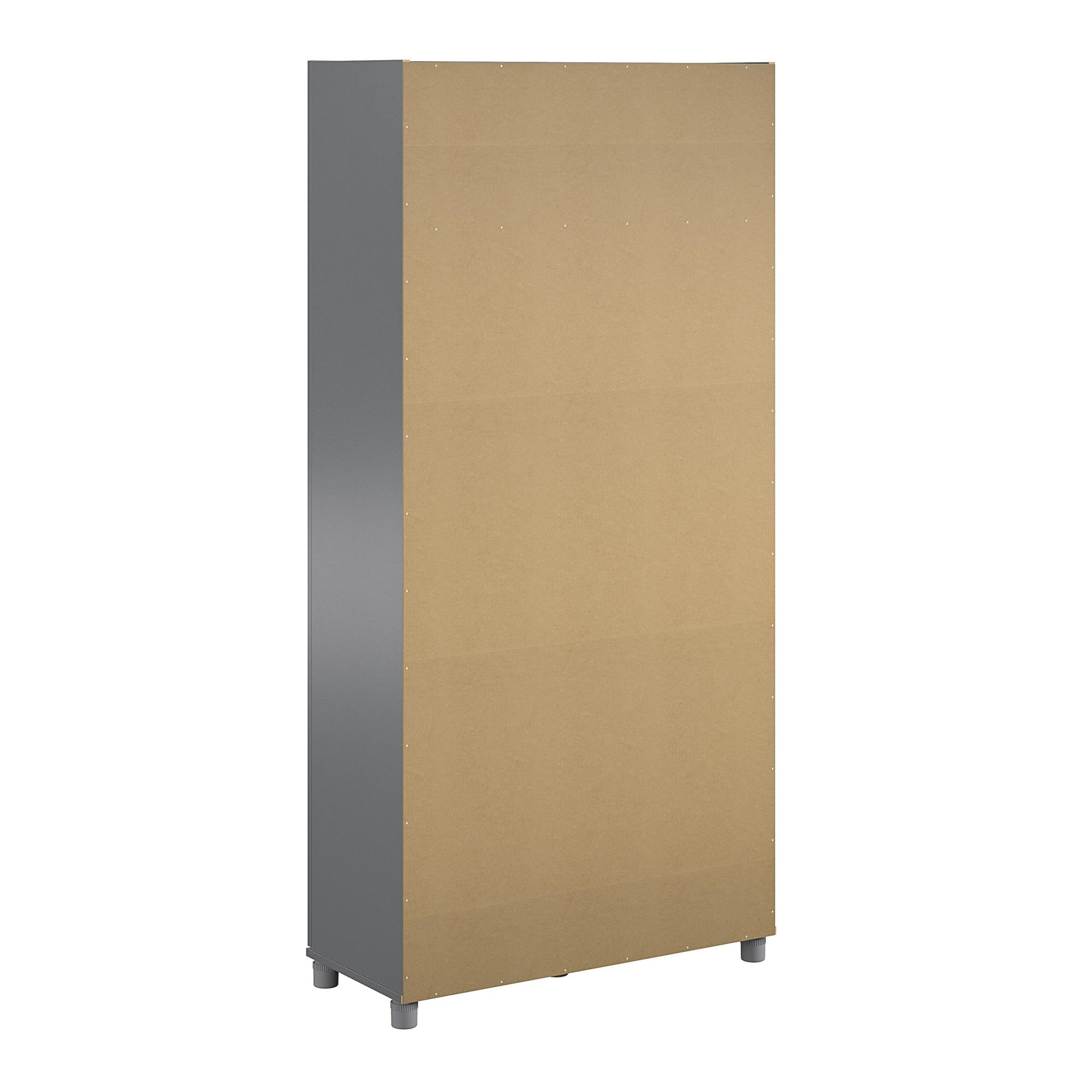 Gabinete de almacenamiento de utilidad independiente de madera compuesta gris grafito/gris grafito Camberly de Ameriwood Home de 35.68 pulgadas de ancho x 74.31 pulgadas de alto 3402408COM.