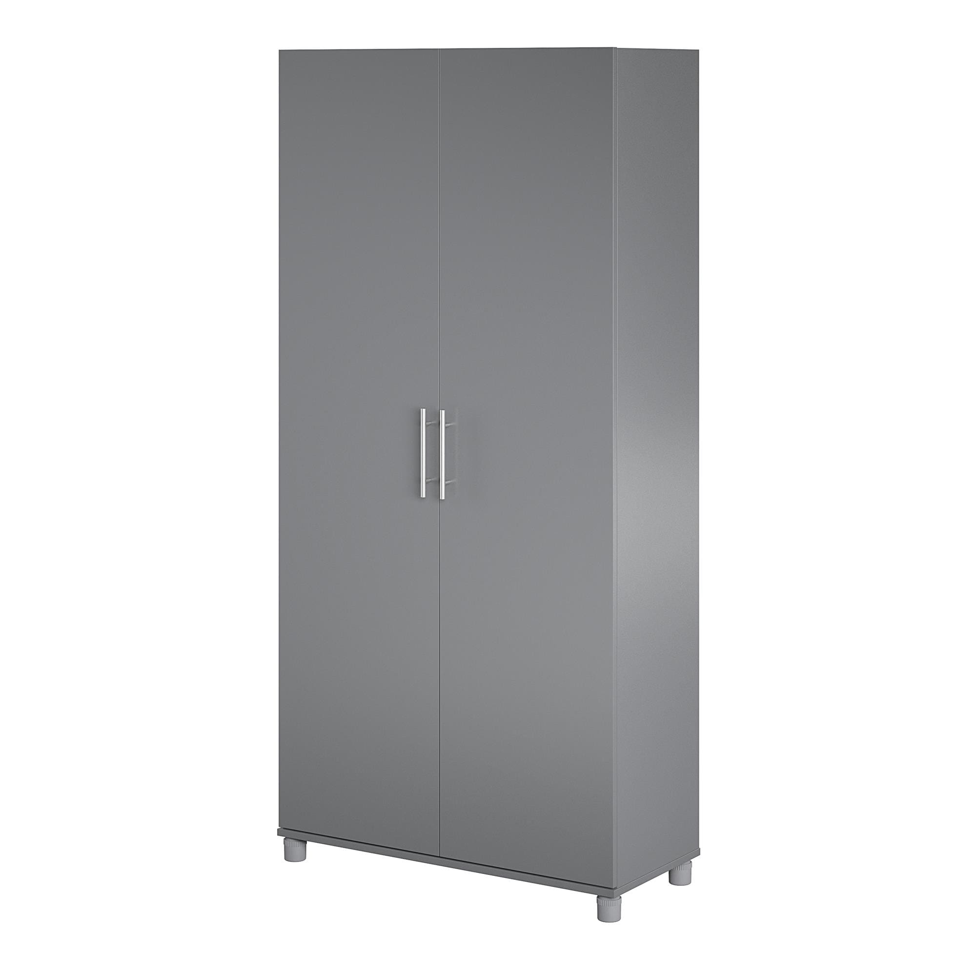 Gabinete de almacenamiento de utilidad independiente de madera compuesta gris grafito/gris grafito Camberly de Ameriwood Home de 35.68 pulgadas de ancho x 74.31 pulgadas de alto 3402408COM.