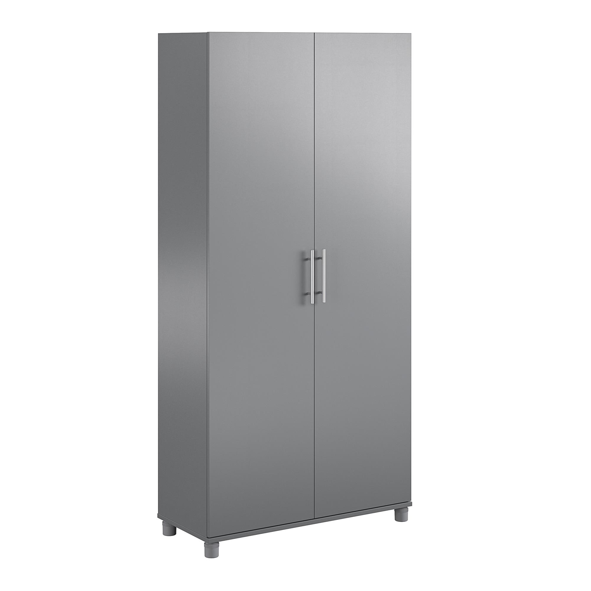 Gabinete de almacenamiento de utilidad independiente de madera compuesta gris grafito/gris grafito Camberly de Ameriwood Home de 35.68 pulgadas de ancho x 74.31 pulgadas de alto 3402408COM.
