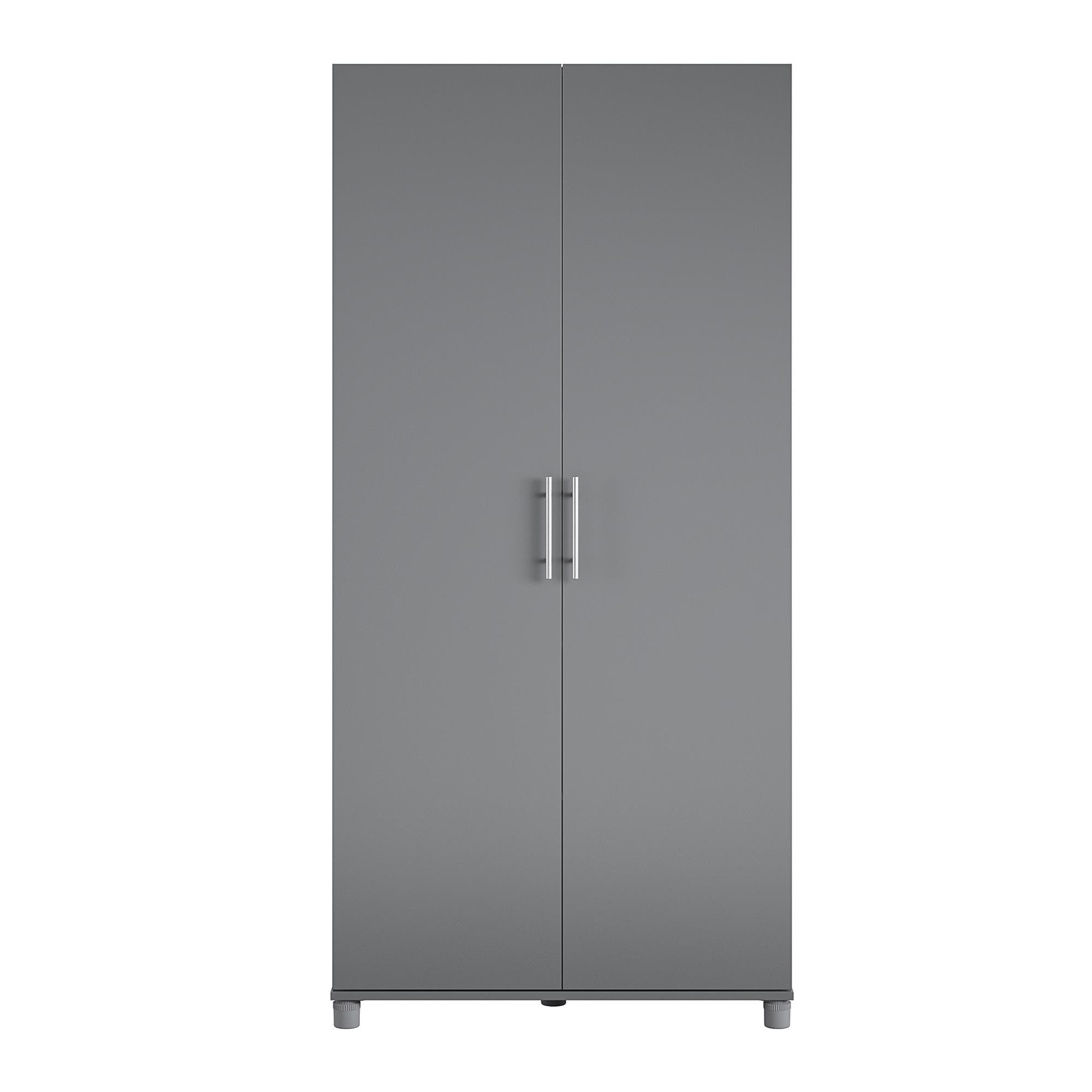 Gabinete de almacenamiento de utilidad independiente de madera compuesta gris grafito/gris grafito Camberly de Ameriwood Home de 35.68 pulgadas de ancho x 74.31 pulgadas de alto 3402408COM.
