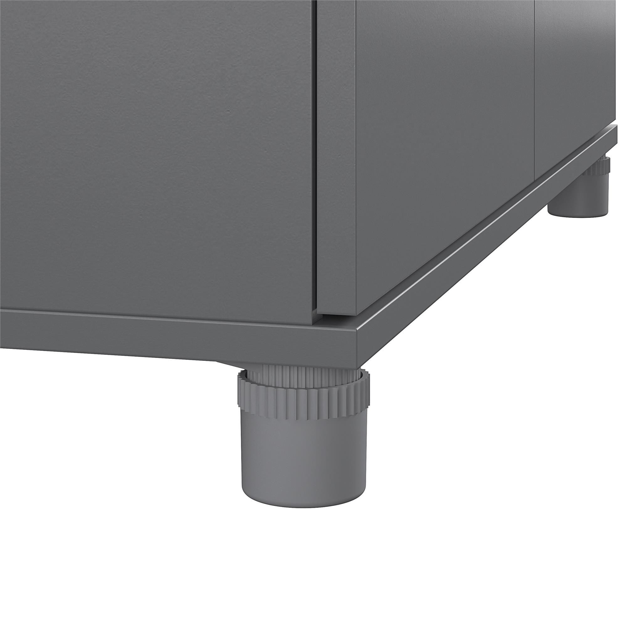 Gabinete de almacenamiento de utilidad independiente de madera compuesta gris grafito/gris grafito Camberly de Ameriwood Home de 35.68 pulgadas de ancho x 74.31 pulgadas de alto 3402408COM.