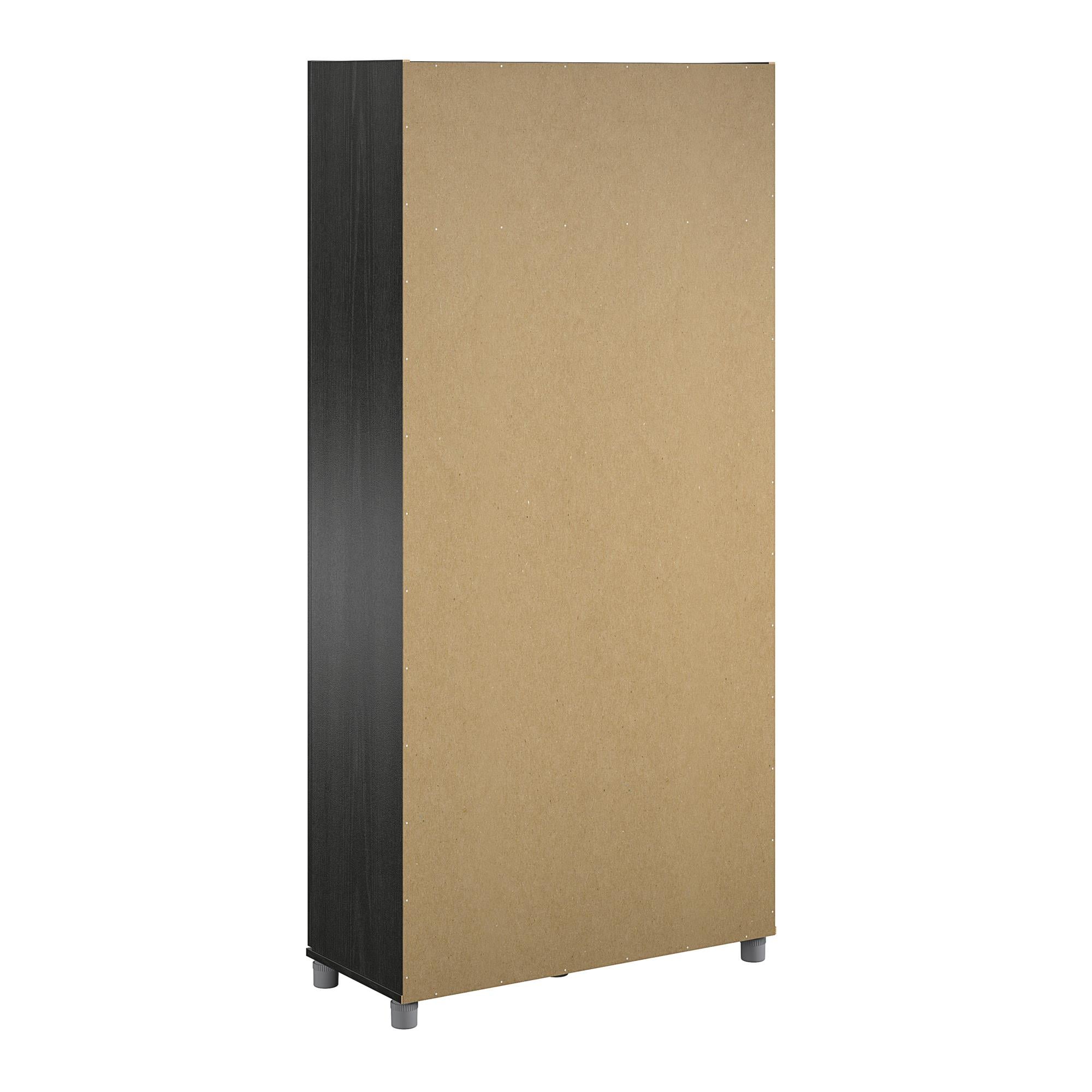 Gabinete de almacenamiento independiente de utilidad de madera compuesta de roble negro/caída de la noche Ameriwood Home Camberly 35.68 pulgadas de ancho x 74.31 pulgadas de altura 3402335COM