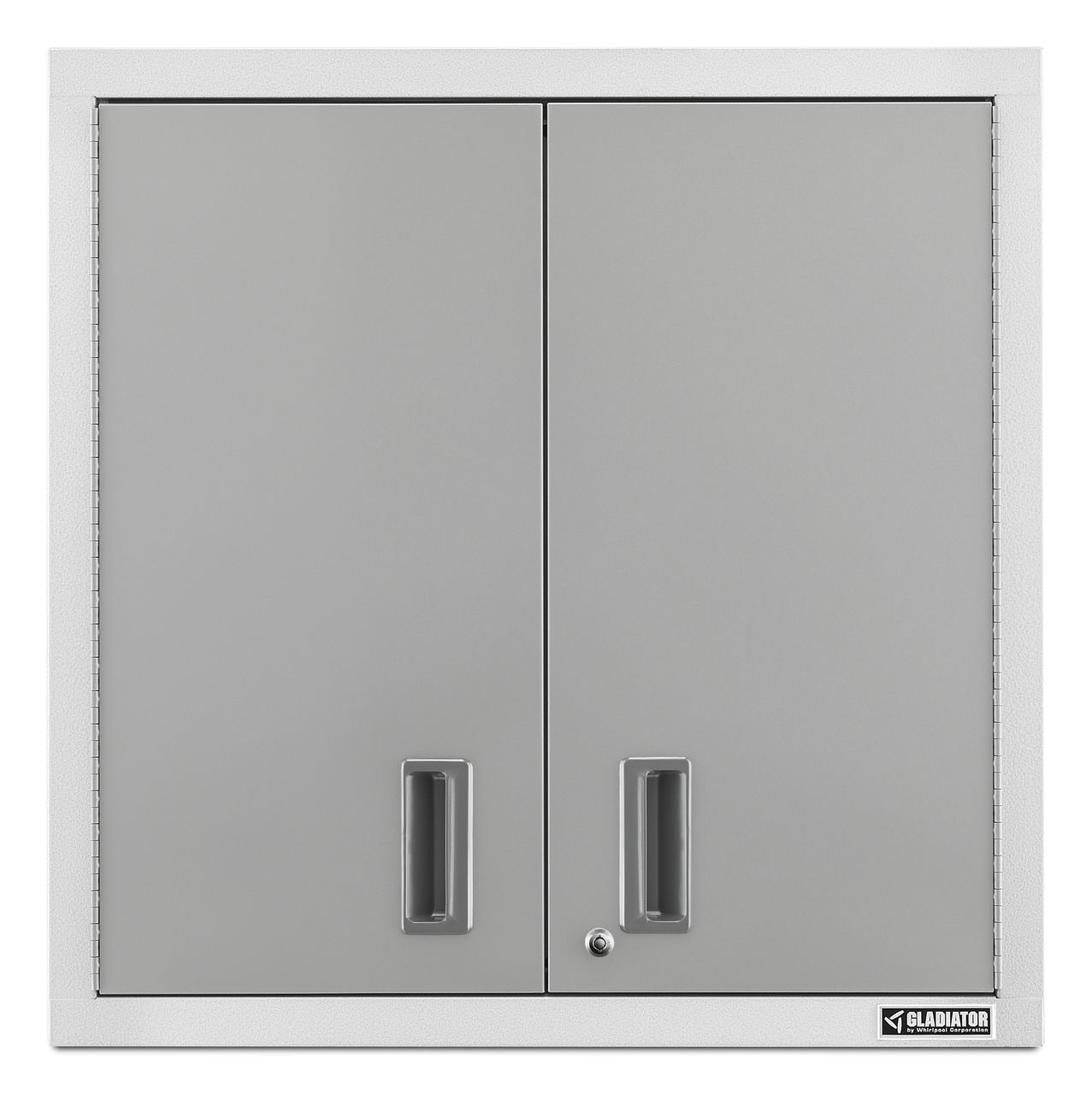 Gabinete de garaje de acero montado en la pared en blanco Gladiator Premier Wall GearBox 30.0000 pulgadas W x 30.0000 pulgadas H x 12.0000 pulgadas D