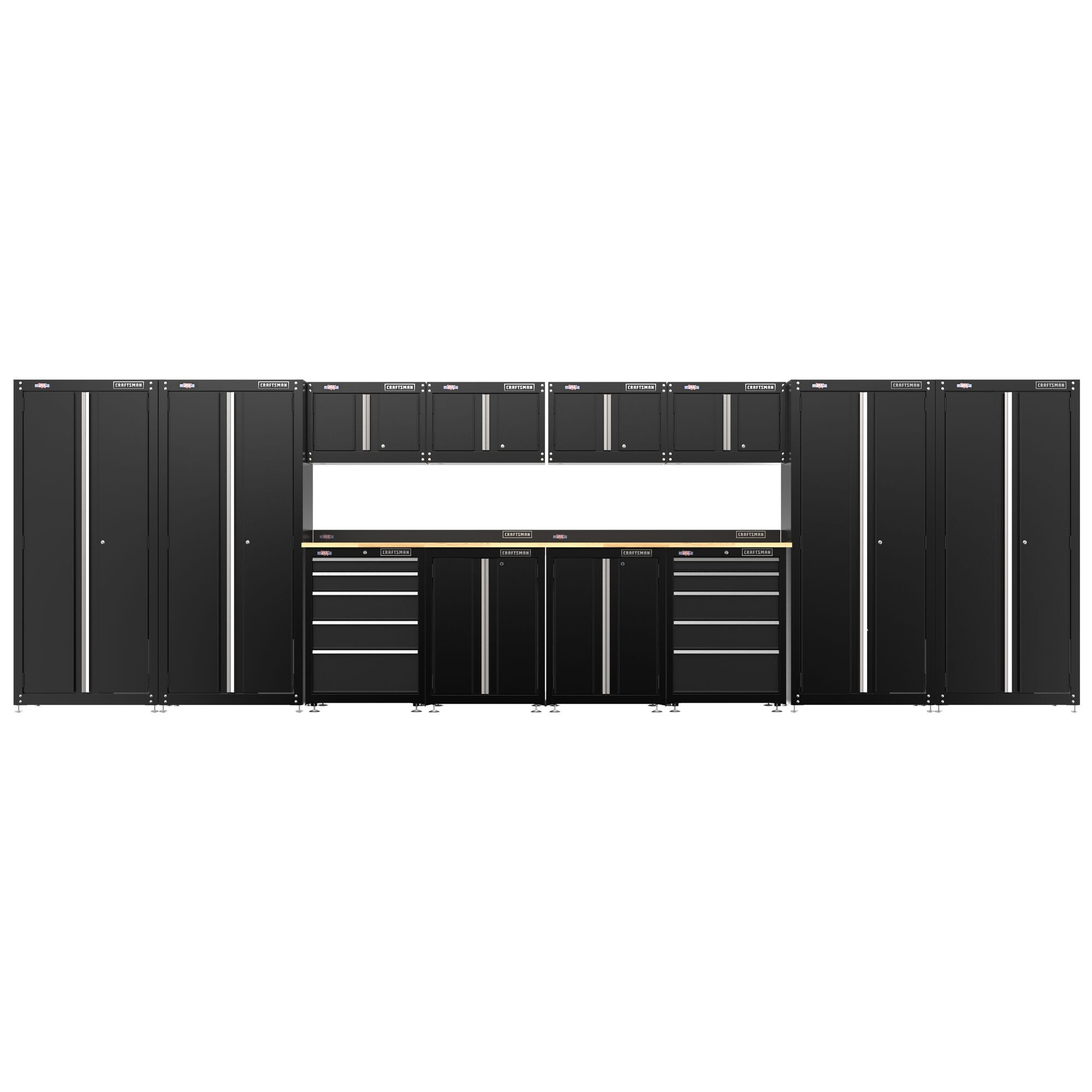 Gabinete de garaje de acero montado en pared en negro de 12 pulg. de ancho x 18.14 pulg. de alto x 28 pulg. de profundidad de CRAFTSMAN CMST21802BK