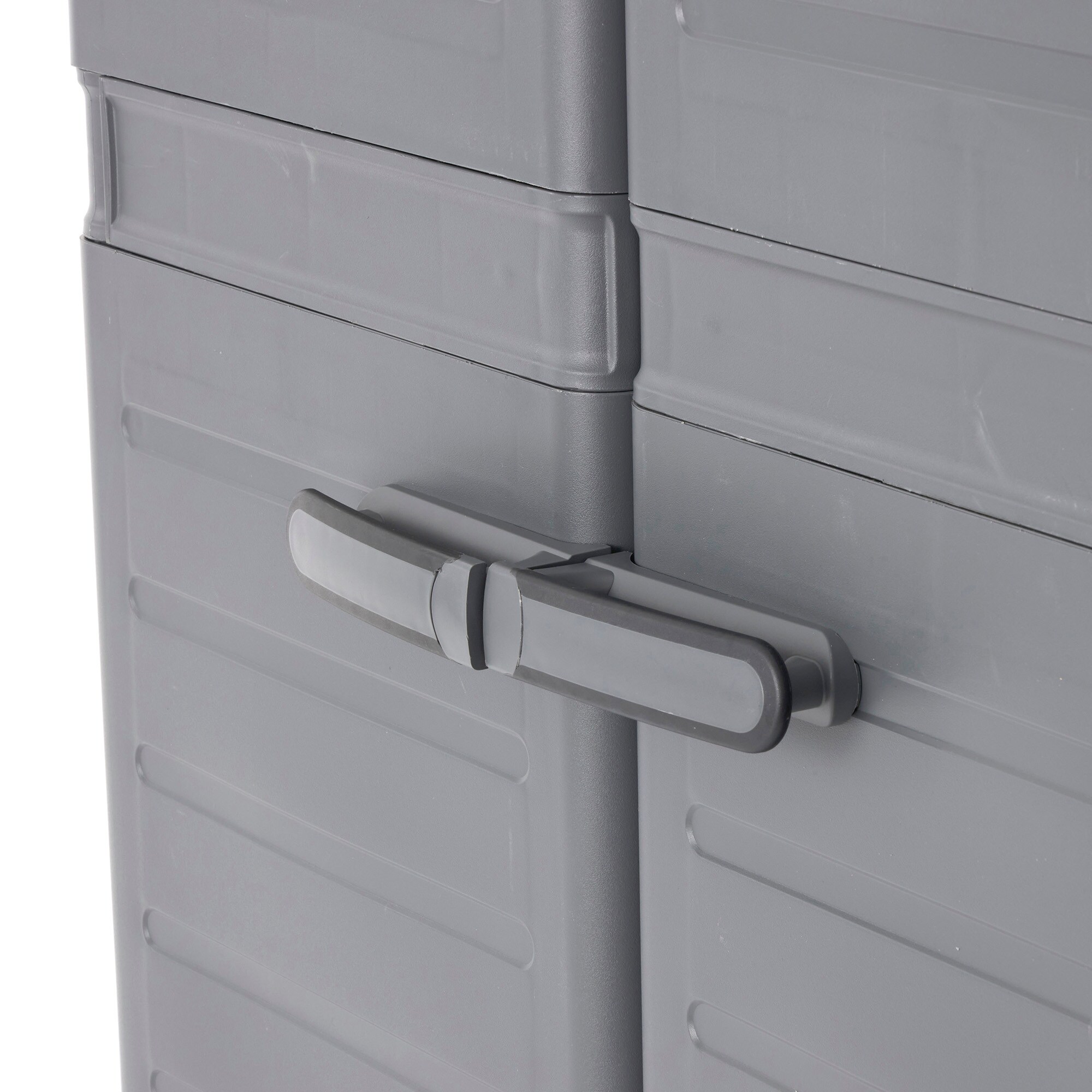 Gabinete de Almacenamiento Utilitario de Plástico Gris/Negro Autosoportado de Gracious Living de 17 pulgadas de ancho x 69 pulgadas de alto 290691
