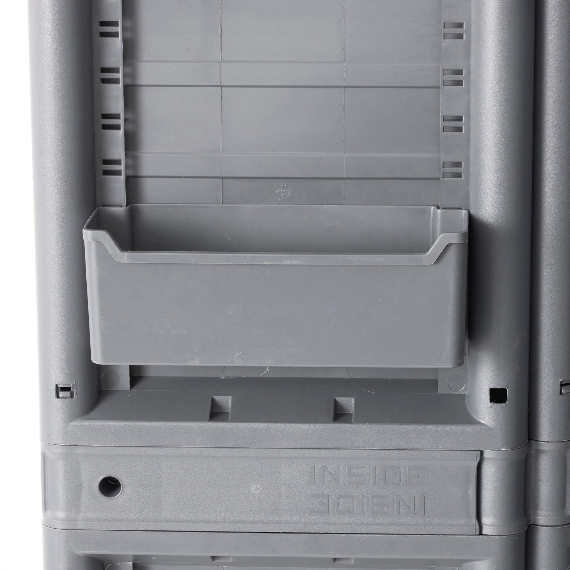 Gabinete de Almacenamiento Utilitario de Plástico Gris/Negro Autosoportado de Gracious Living de 17 pulgadas de ancho x 69 pulgadas de alto 290691