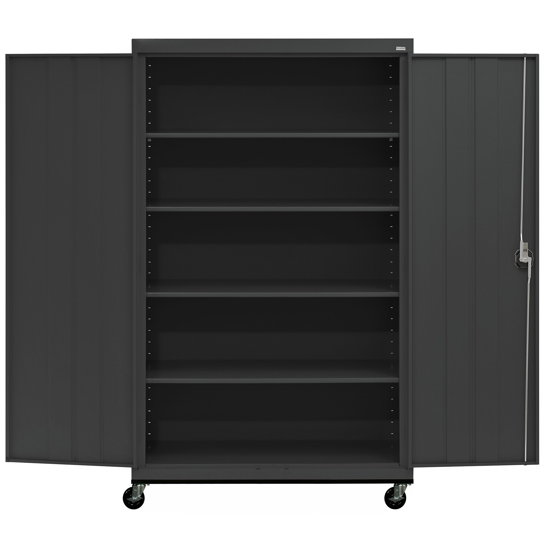 Gabinete de Garaje de Acero Independiente en Negro de 46 pulgadas de Ancho x 78 pulgadas de Alto x 24 pulgadas de Profundidad Sandusky TA4R462472-09