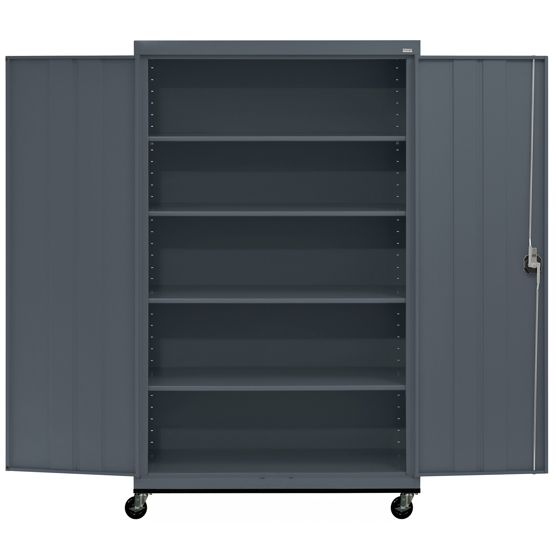 Gabinete de garaje independiente de acero en gris de 46 pulgadas de ancho x 78 pulgadas de alto x 24 pulgadas de profundidad de Sandusky TA4R462472-02