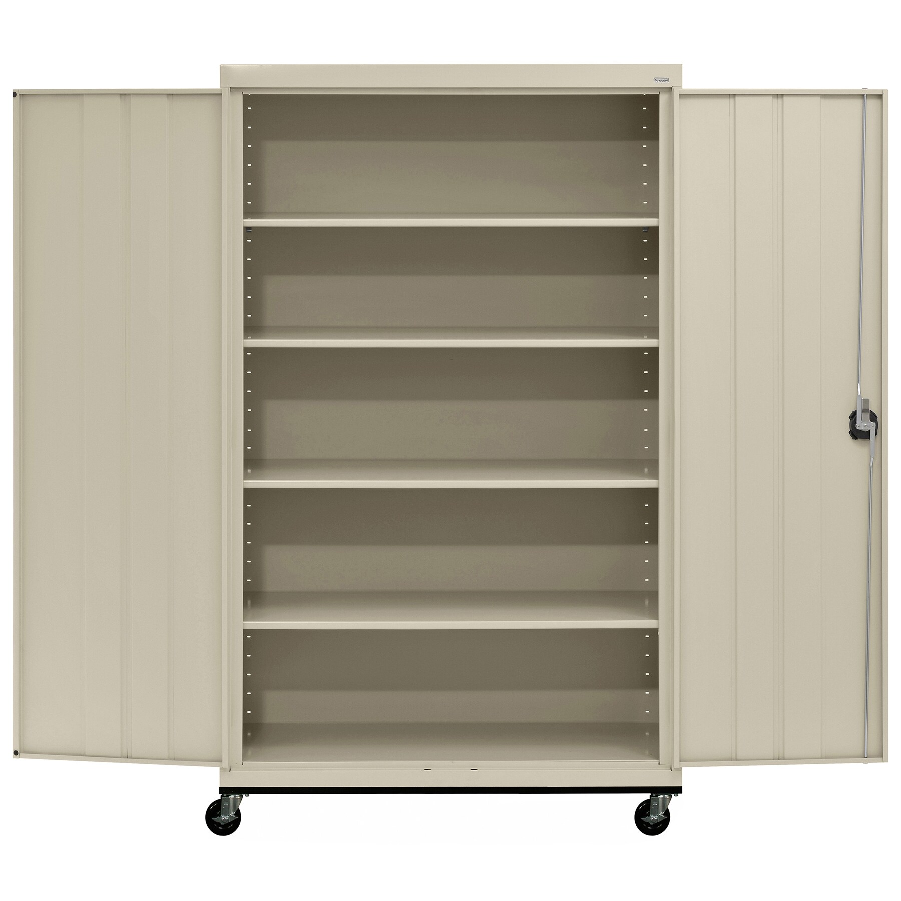 Gabinete de garaje de acero independiente en marrón/beige de 46 pulgadas de ancho x 78 pulgadas de alto x 24 pulgadas de profundidad Sandusky TA4R462472-07