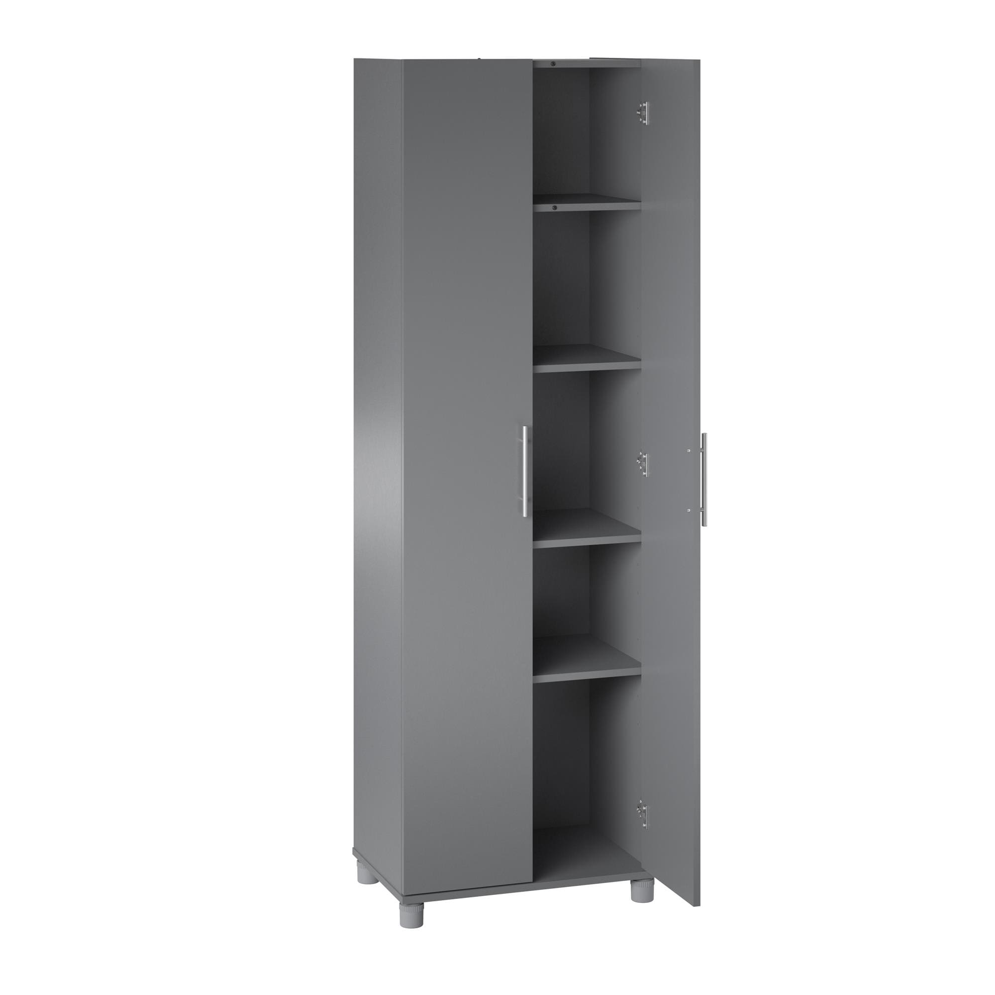Gabinete de almacenamiento de utilidad independiente de compuesto de madera color gris grafito/gris grafito Ameriwood Home Camberly 23.7 pulgadas de ancho x 74.29 pulgadas de alto 2579408COM