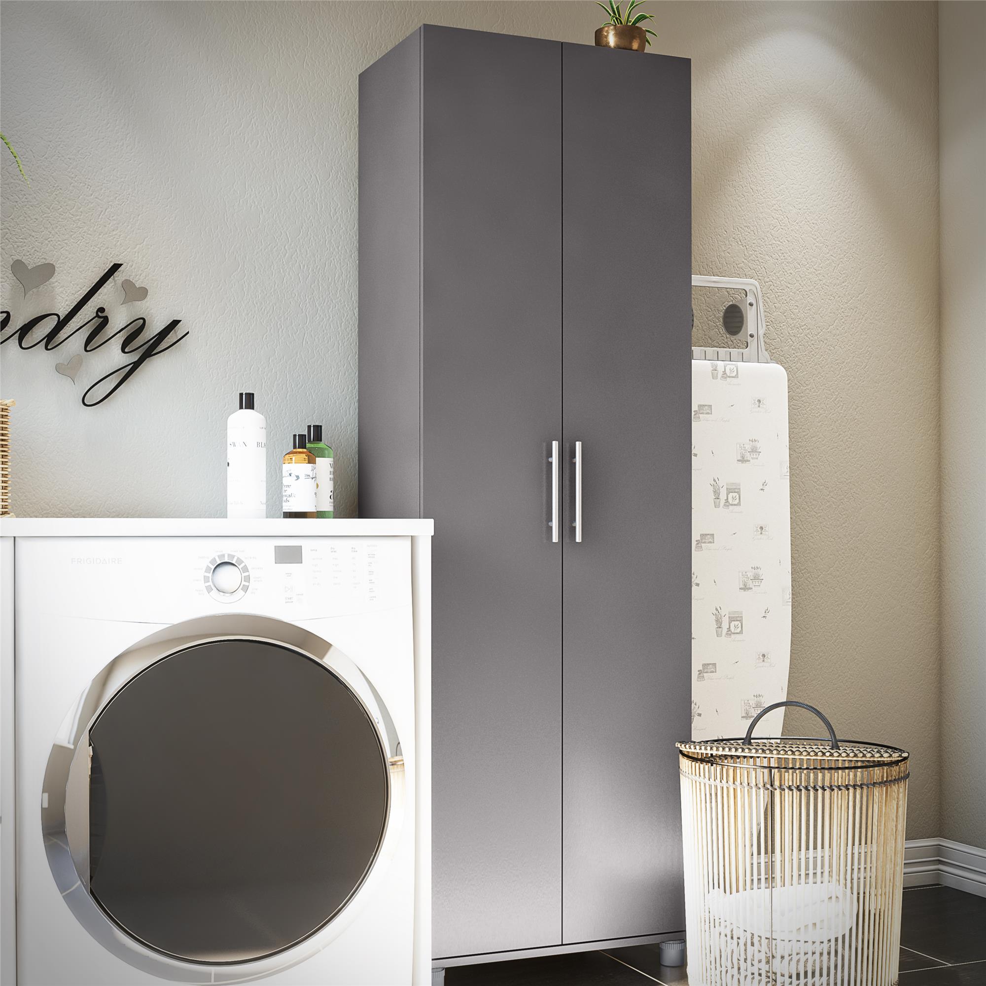 Gabinete de almacenamiento de utilidad independiente de compuesto de madera color gris grafito/gris grafito Ameriwood Home Camberly 23.7 pulgadas de ancho x 74.29 pulgadas de alto 2579408COM