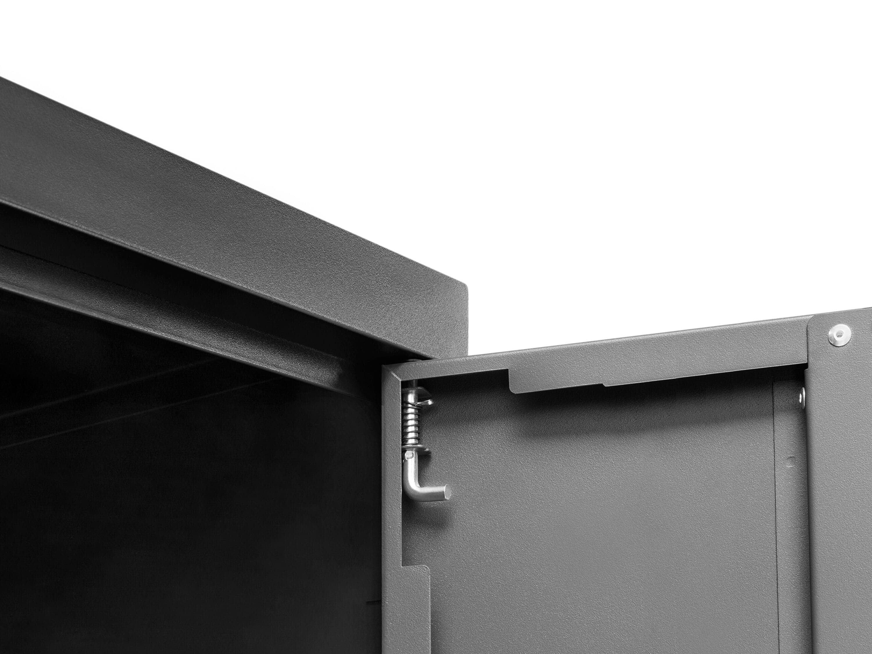 Sistema de almacenamiento para garaje en acero gris carbón con 7 gabinetes de NewAge Products de 132 pulgadas de ancho x 76.75 pulgadas de alto x 18 pulgadas de profundidad (50463)
