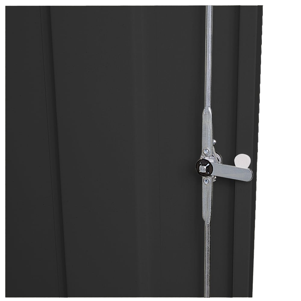 Gabinete de garaje independiente de acero en negro Sandusky Classic de 36 pulgadas de ancho x 72 pulgadas de alto x 24 pulgadas de profundidad