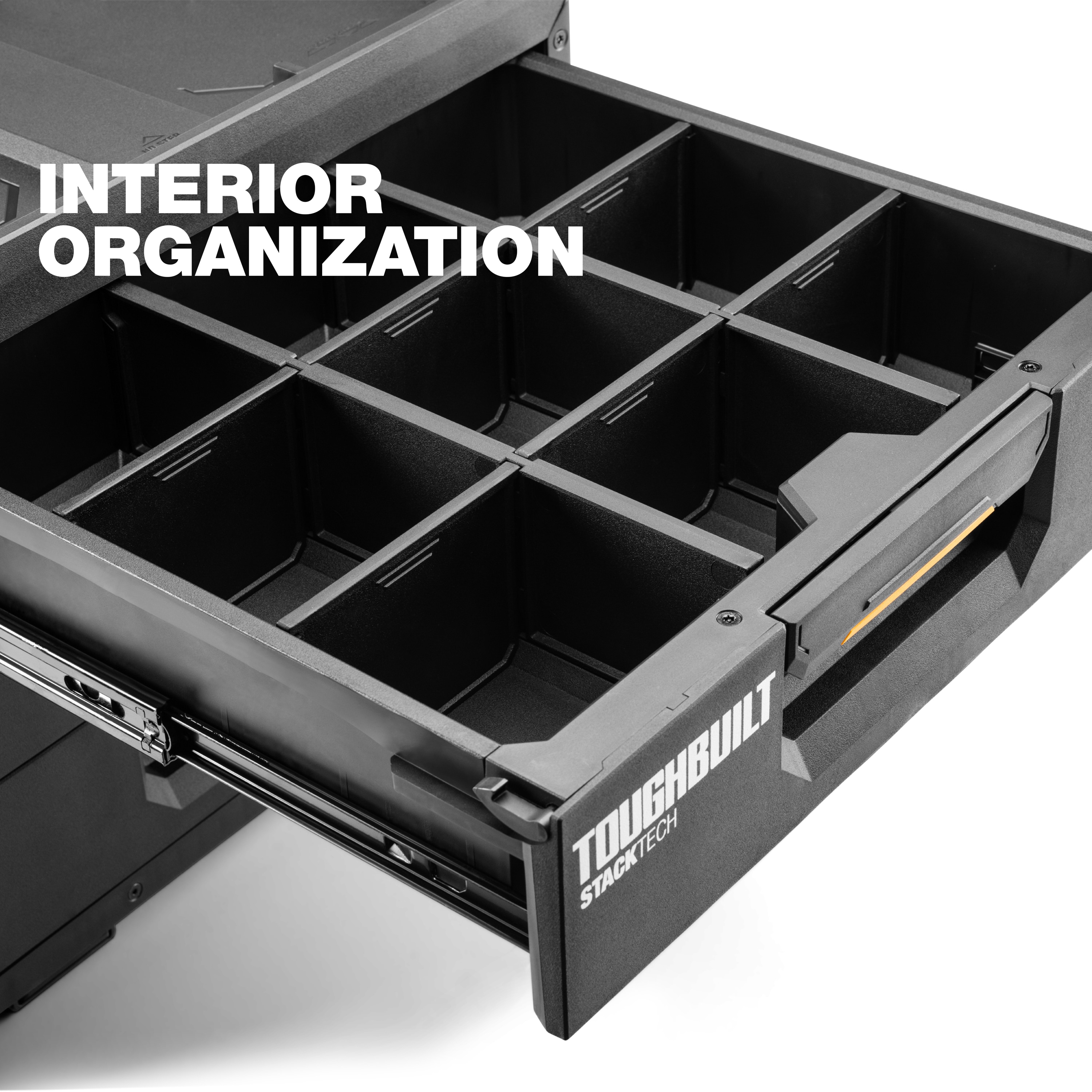 Caja de herramientas de plástico y metal con 3 cajones TOUGHBUILT STACKTECH XL 21 pulgadas de ancho x 15.6 pulgadas de alto x 16 pulgadas de profundidad TB-B1-D-70-3.