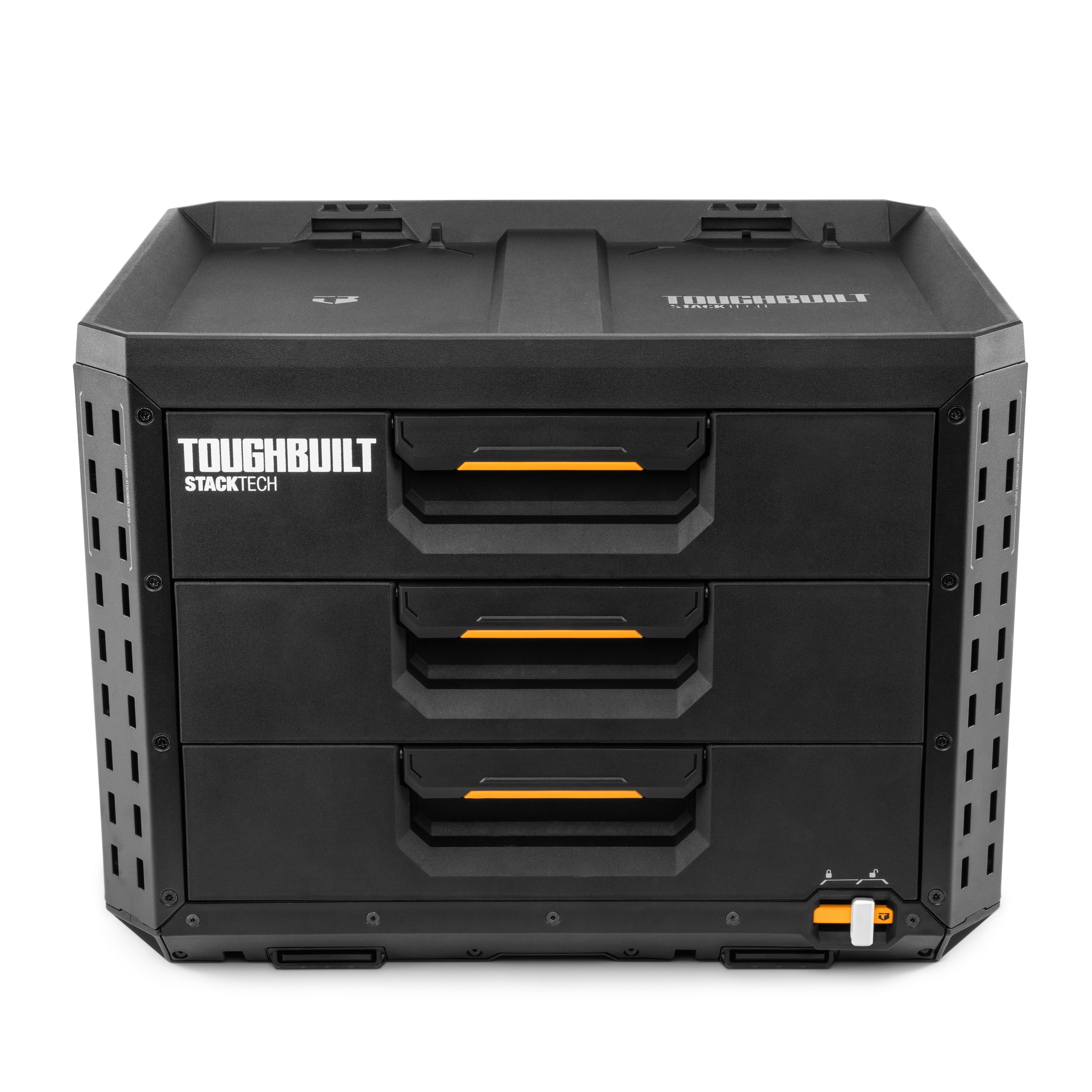 Caja de herramientas de plástico y metal con 3 cajones TOUGHBUILT STACKTECH XL 21 pulgadas de ancho x 15.6 pulgadas de alto x 16 pulgadas de profundidad TB-B1-D-70-3.