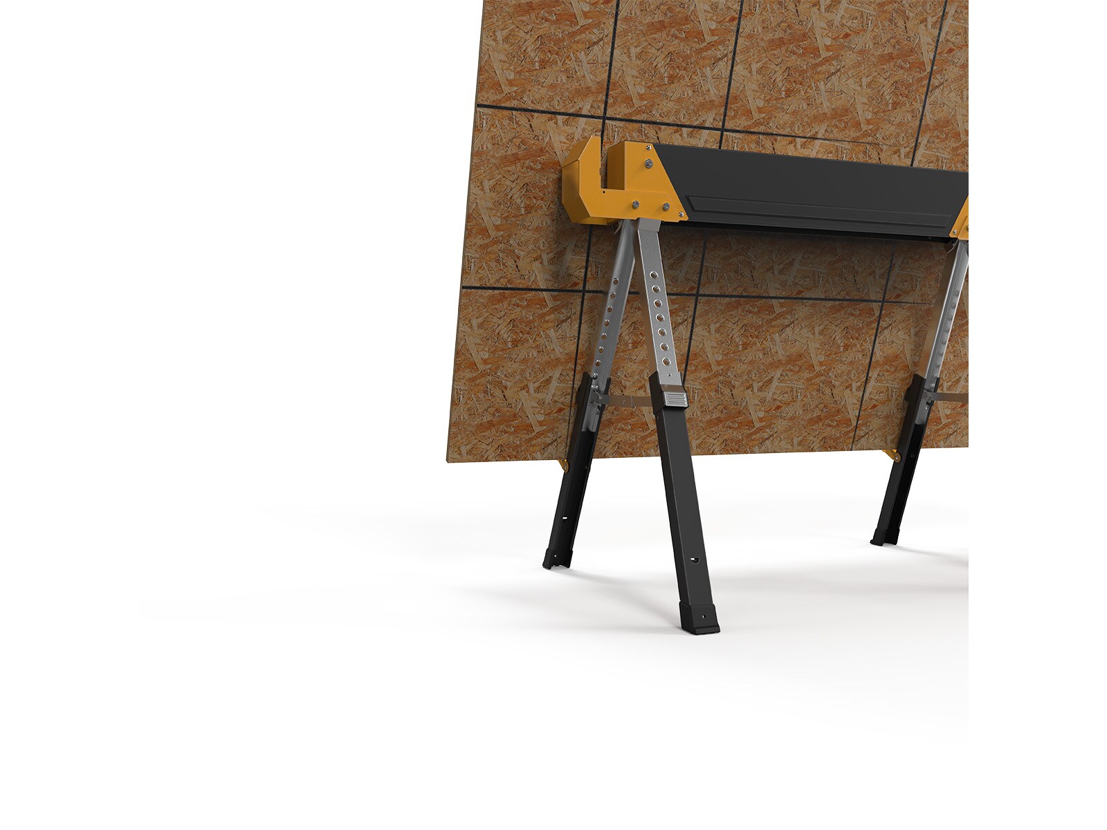 Caballo de Sierra de Acero Ajustable TOUGHBUILT SH60 de 40 pulgadas de ancho x 32 pulgadas de alto (Capacidad de 1300 lb) TBL-SH60
