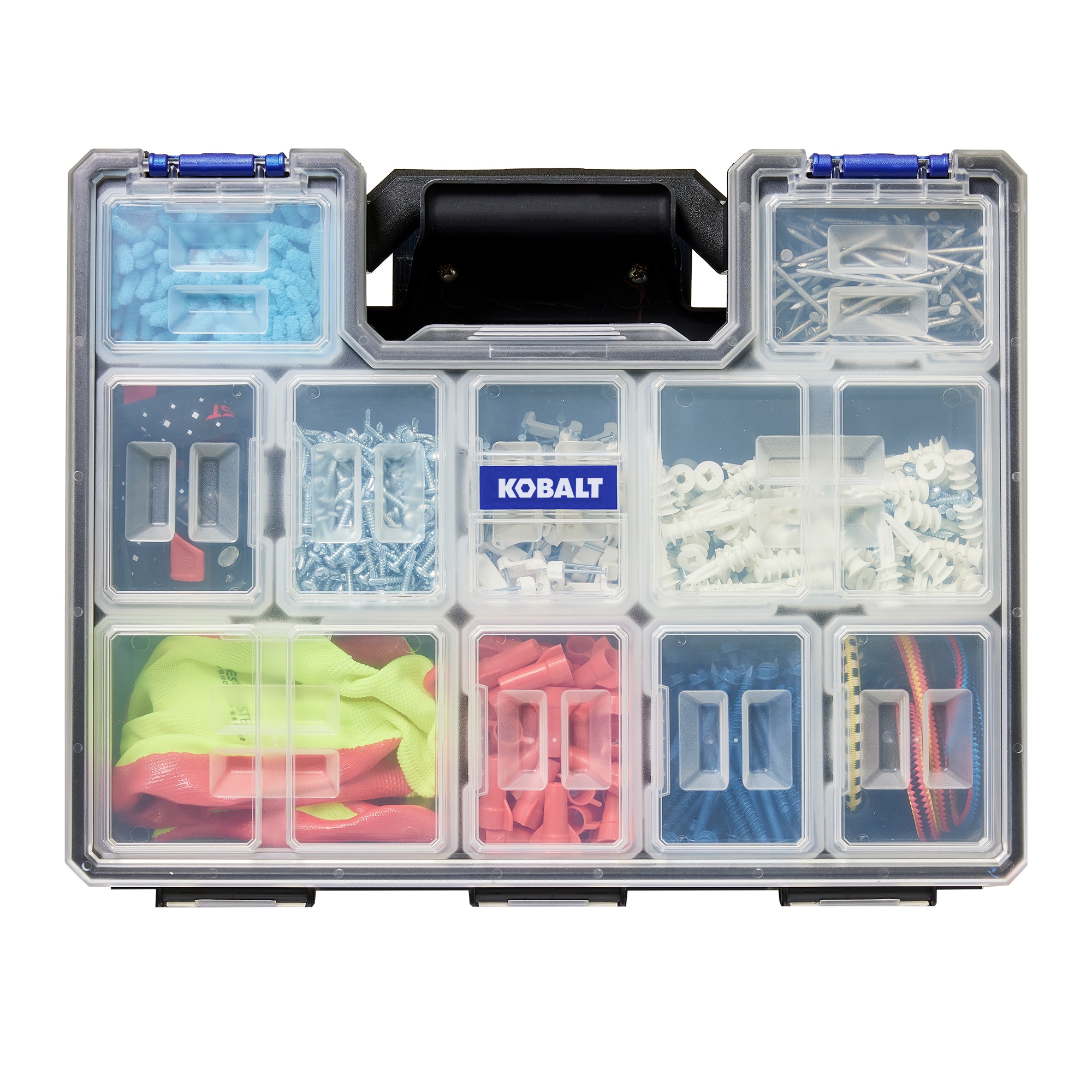 Organizador de plástico para pequeñas piezas Kobalt de 10 compartimentos KWDC100