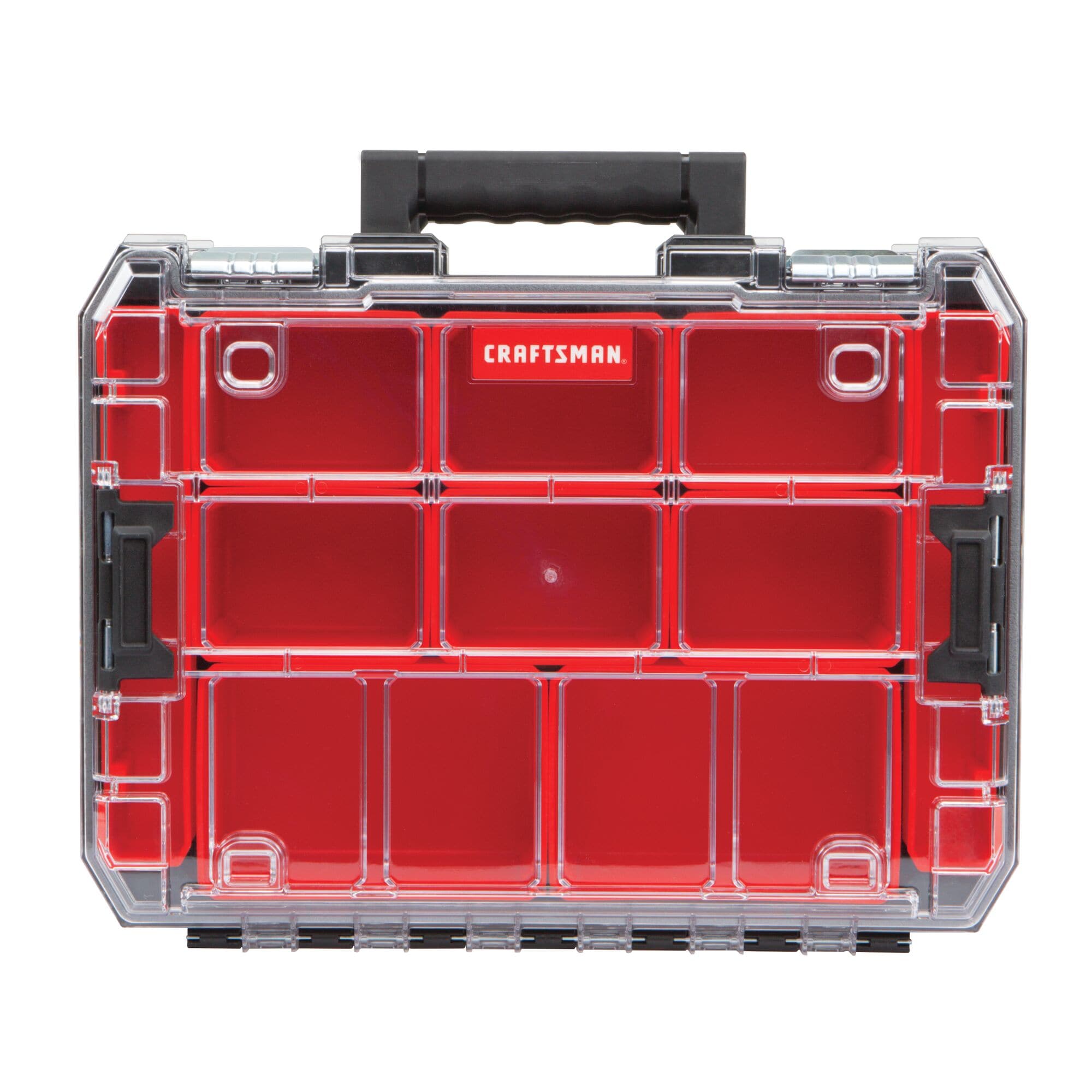 Organizador de piezas pequeñas de plástico grande Craftsmas Versastack de 10 compartimentos CMST17817