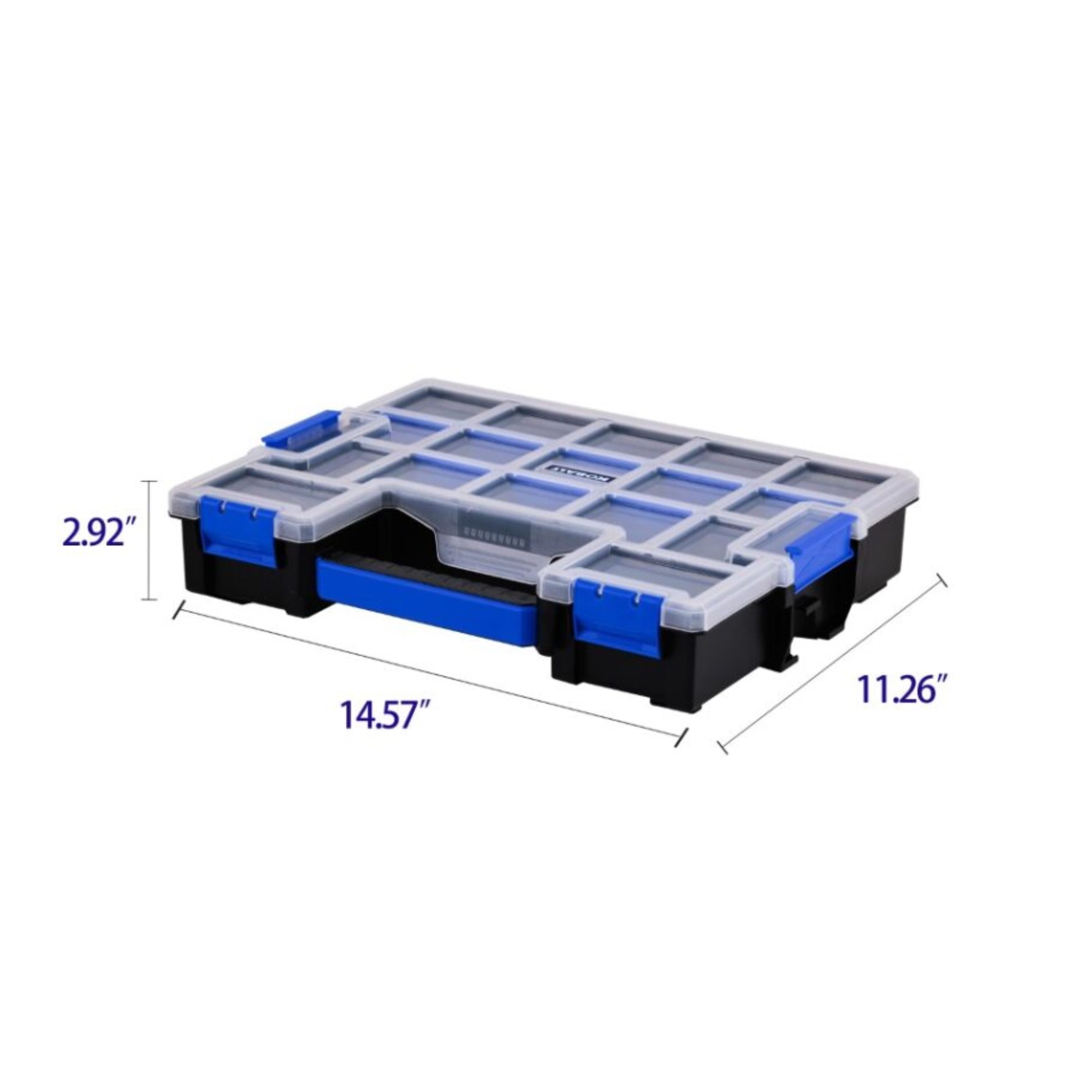 Organizador de plástico grande para piezas pequeñas con 15 compartimentos Kobalt KUDC104