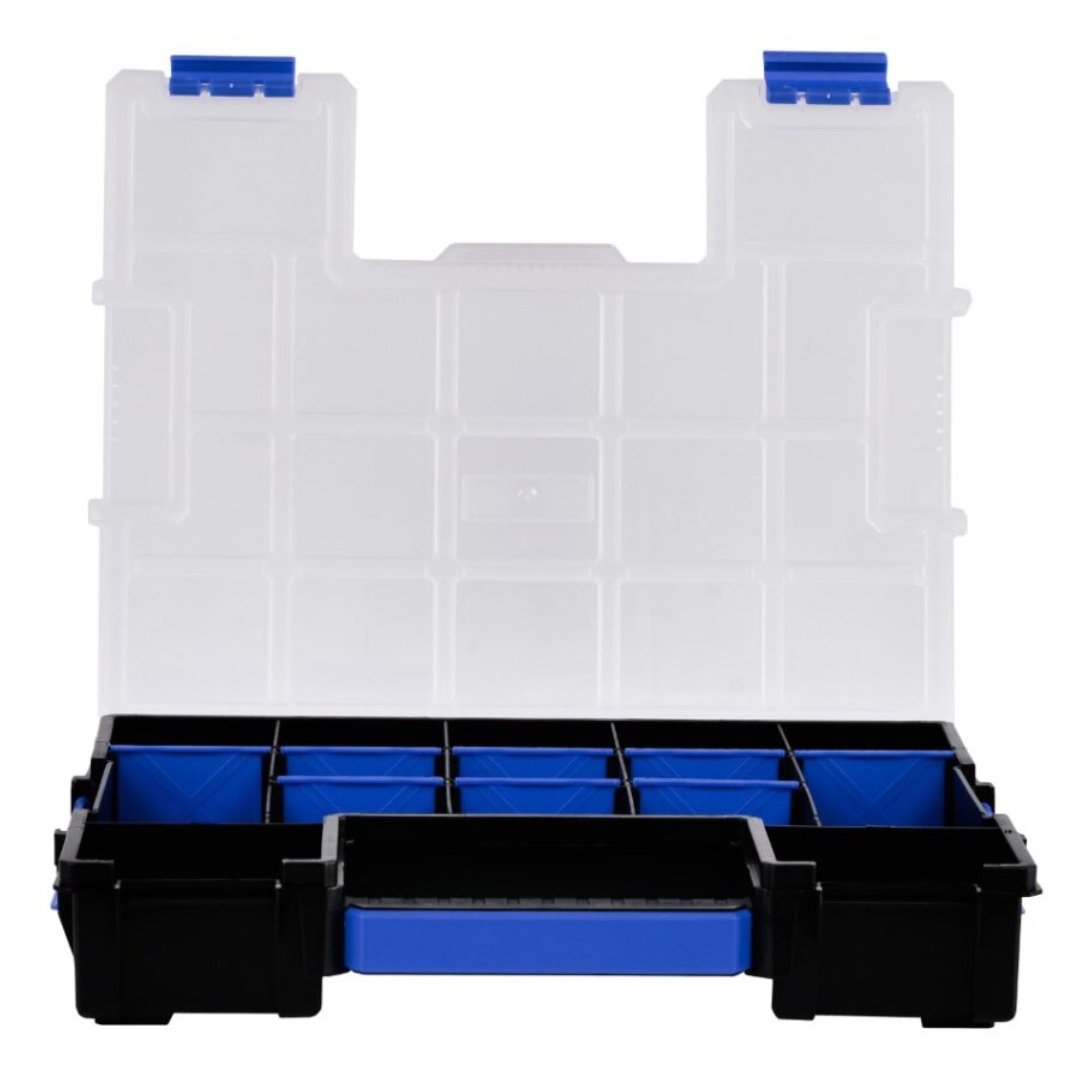 Organizador de plástico grande para piezas pequeñas con 15 compartimentos Kobalt KUDC104