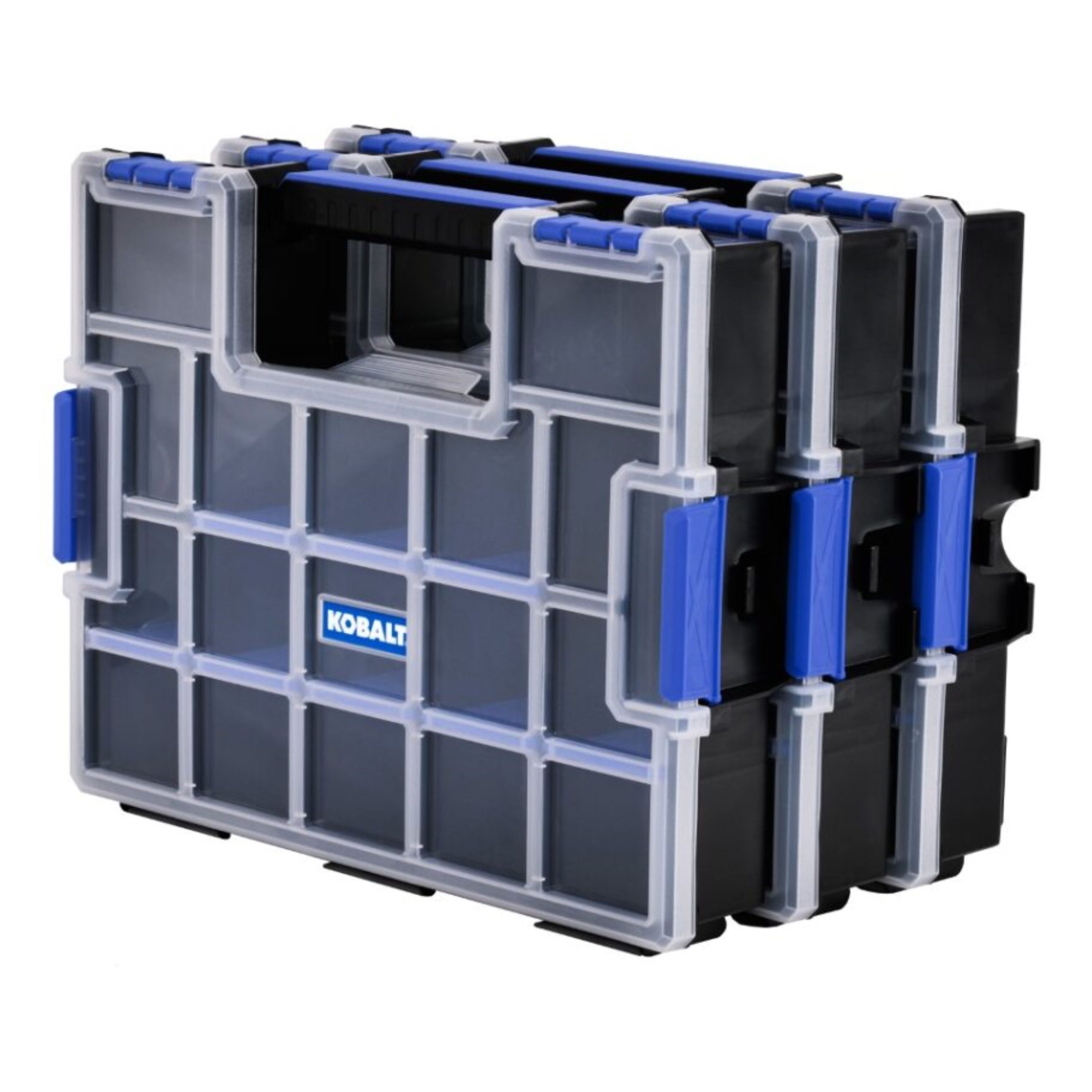 Organizador de plástico grande para piezas pequeñas con 15 compartimentos Kobalt KUDC104