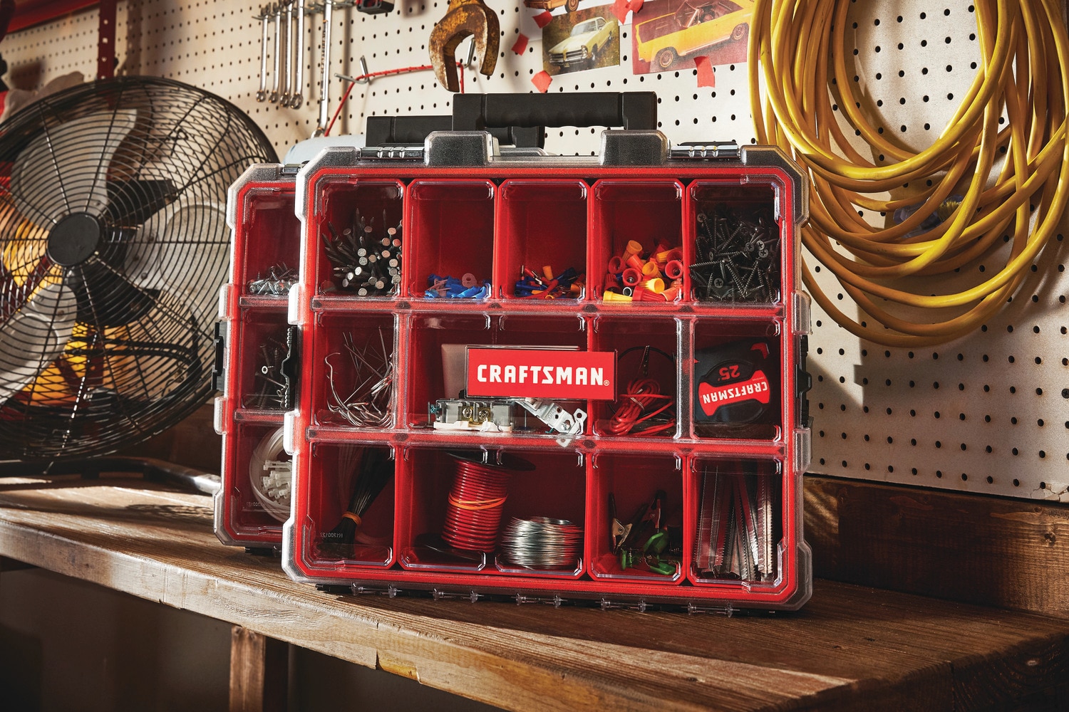 Organizadores Profesionales CRAFTSMAN 12 Compartimentos Plástico para Piezas Pequeñas CMST14520