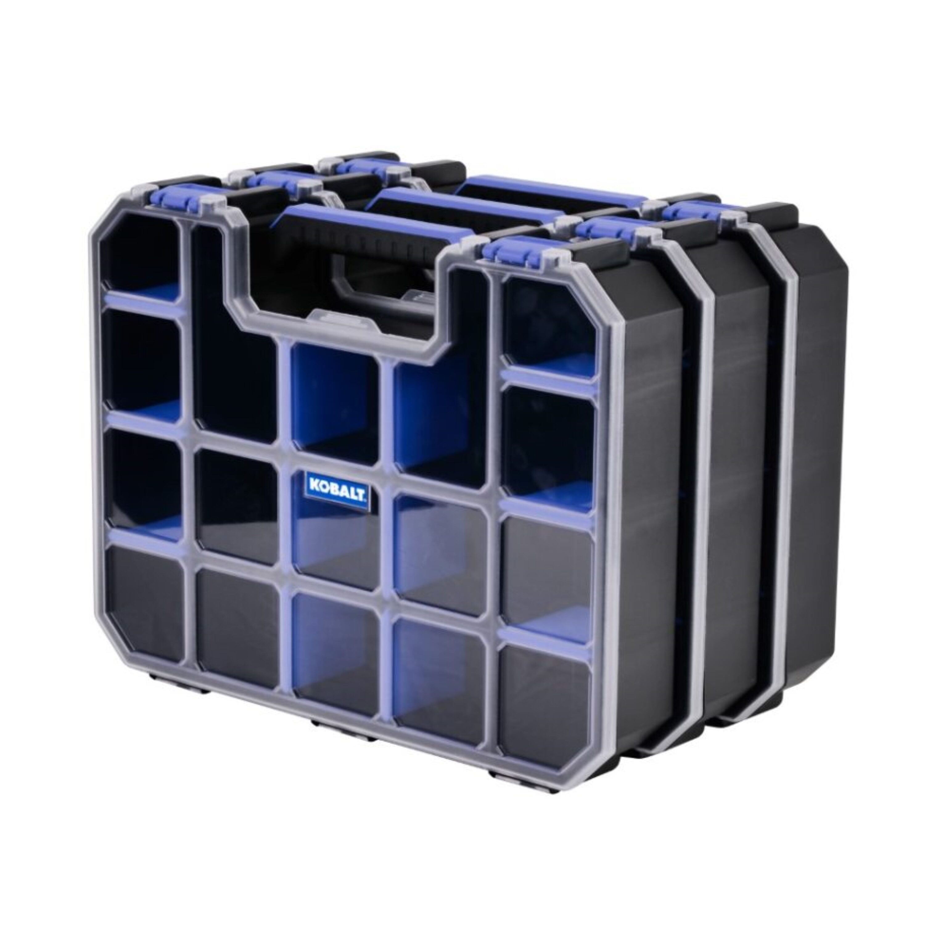 Organizador de plástico grande para pequeñas piezas con 17 compartimentos Kobalt KDPD103
