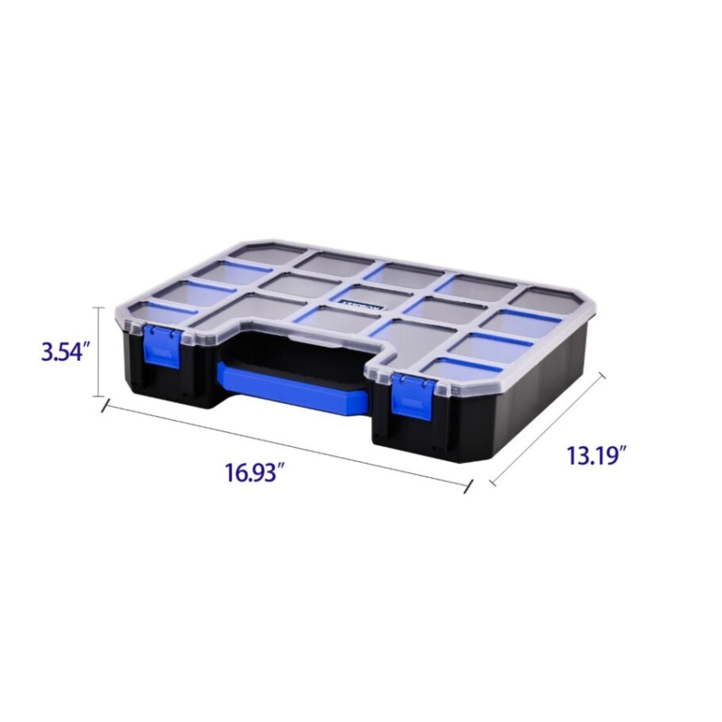 Organizador de plástico grande para pequeñas piezas con 17 compartimentos Kobalt KDPD103