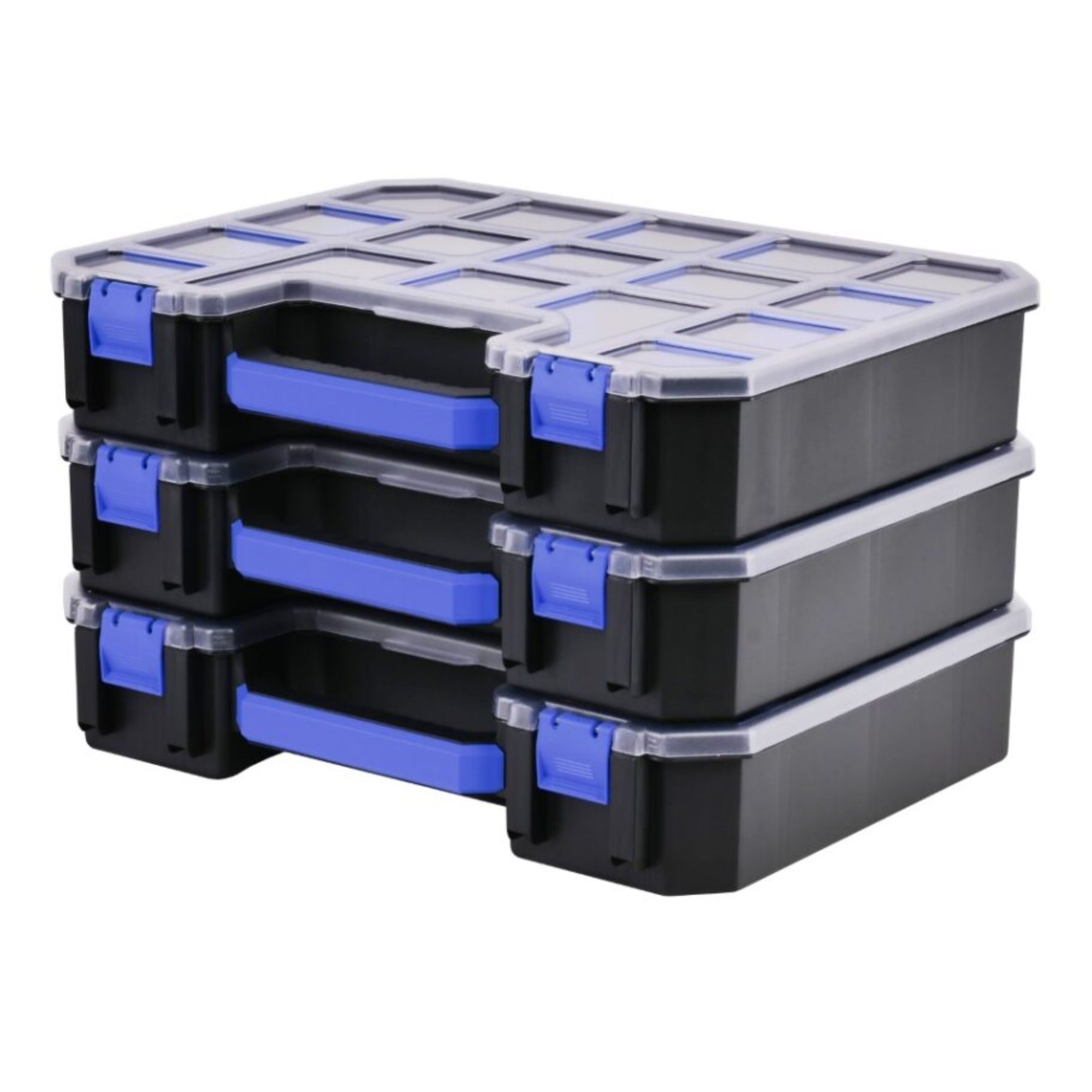 Organizador de plástico grande para pequeñas piezas con 17 compartimentos Kobalt KDPD103