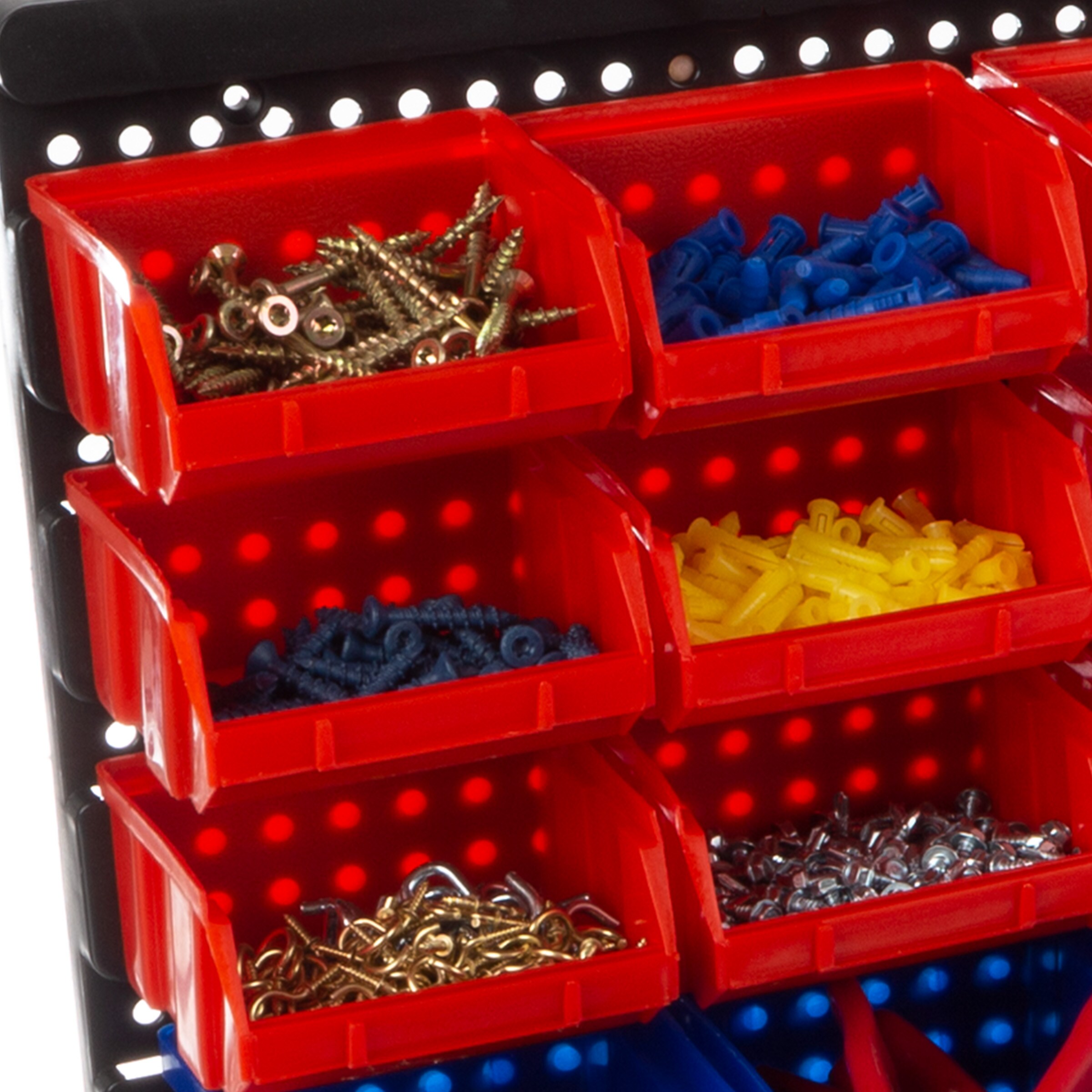 Organizador de pequeñas piezas de plástico grande de 30 compartimentos Fleming Supply 312675URX