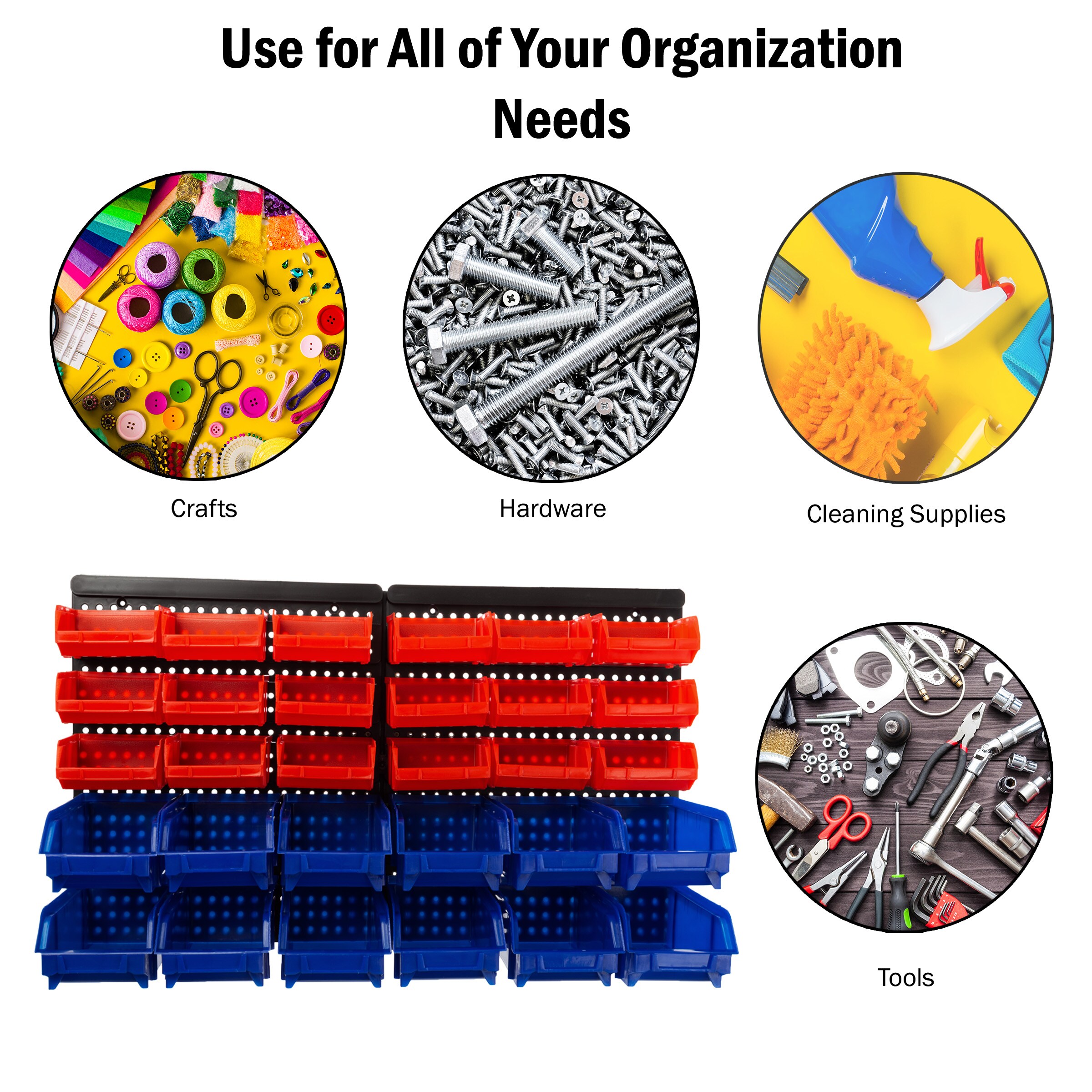 Organizador de pequeñas piezas de plástico grande de 30 compartimentos Fleming Supply 312675URX