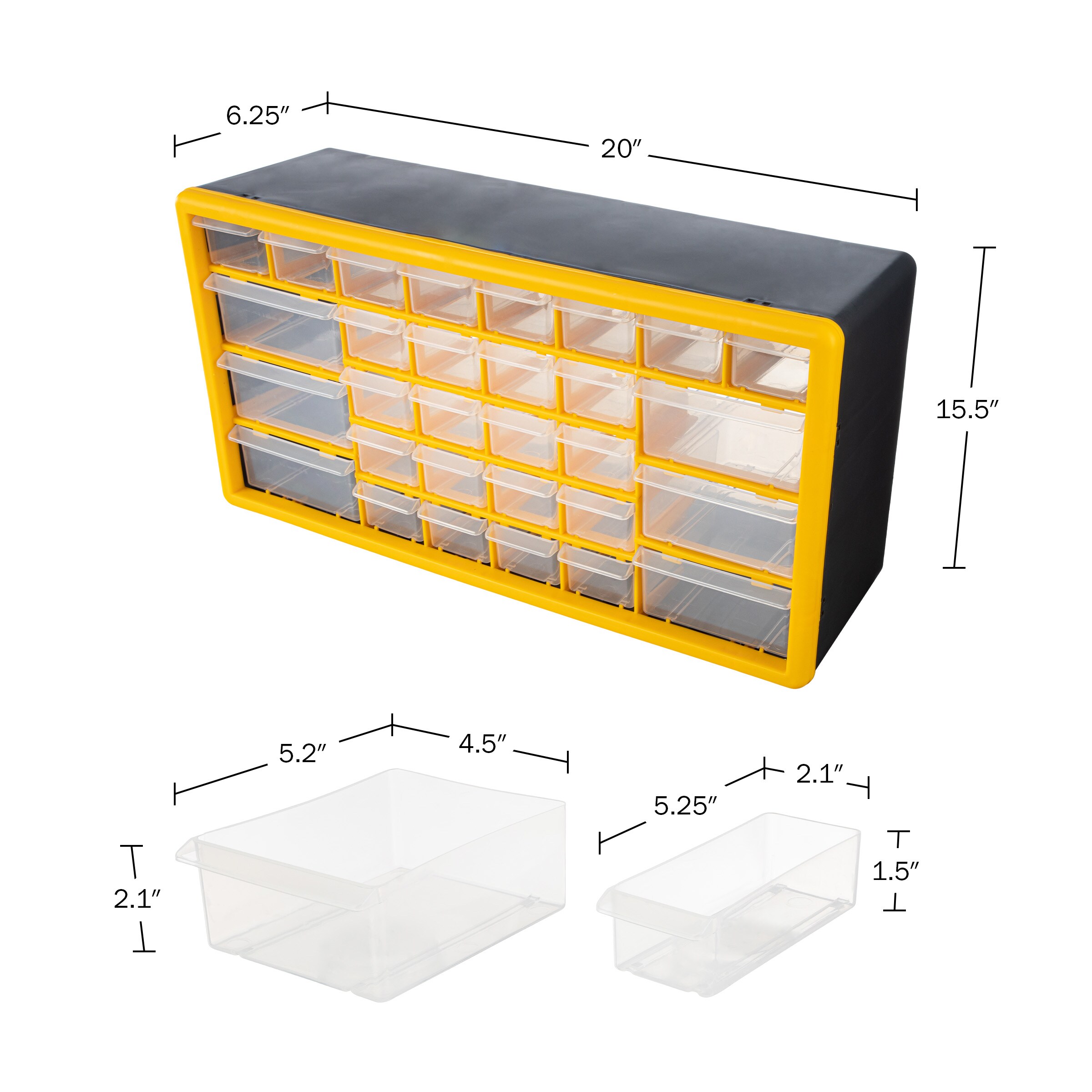 Organizador de Herramientas Stalwart con 30 Compartimentos de Plástico para Piezas Pequeñas 75-TS2007