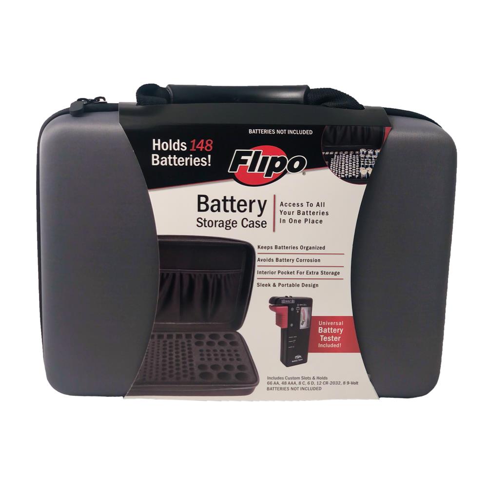 Organizador de baterías Flipo 148 compartimentos - Organizador de piezas pequeñas de tela grande B-CASELG-SL