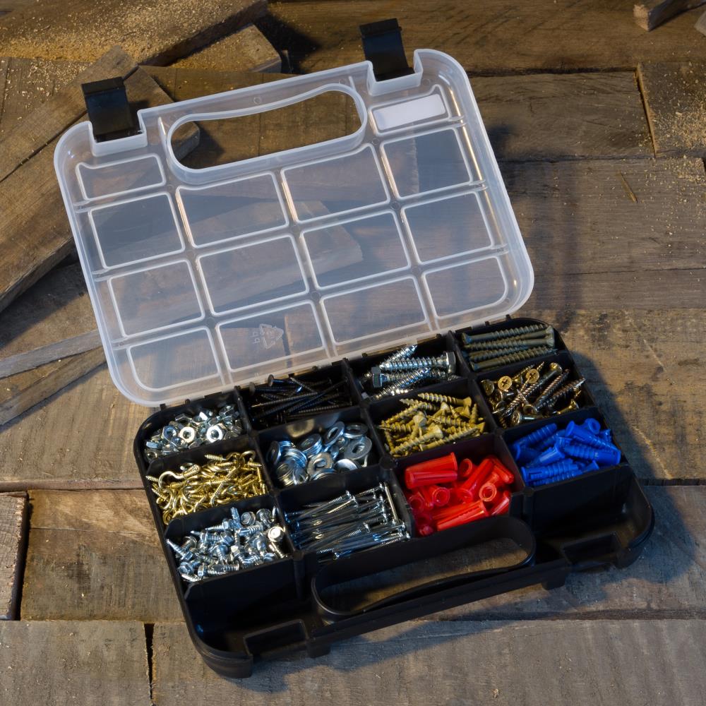 Organizador de plástico para piezas pequeñas con 14 compartimentos de almacenamiento de Fleming Supply