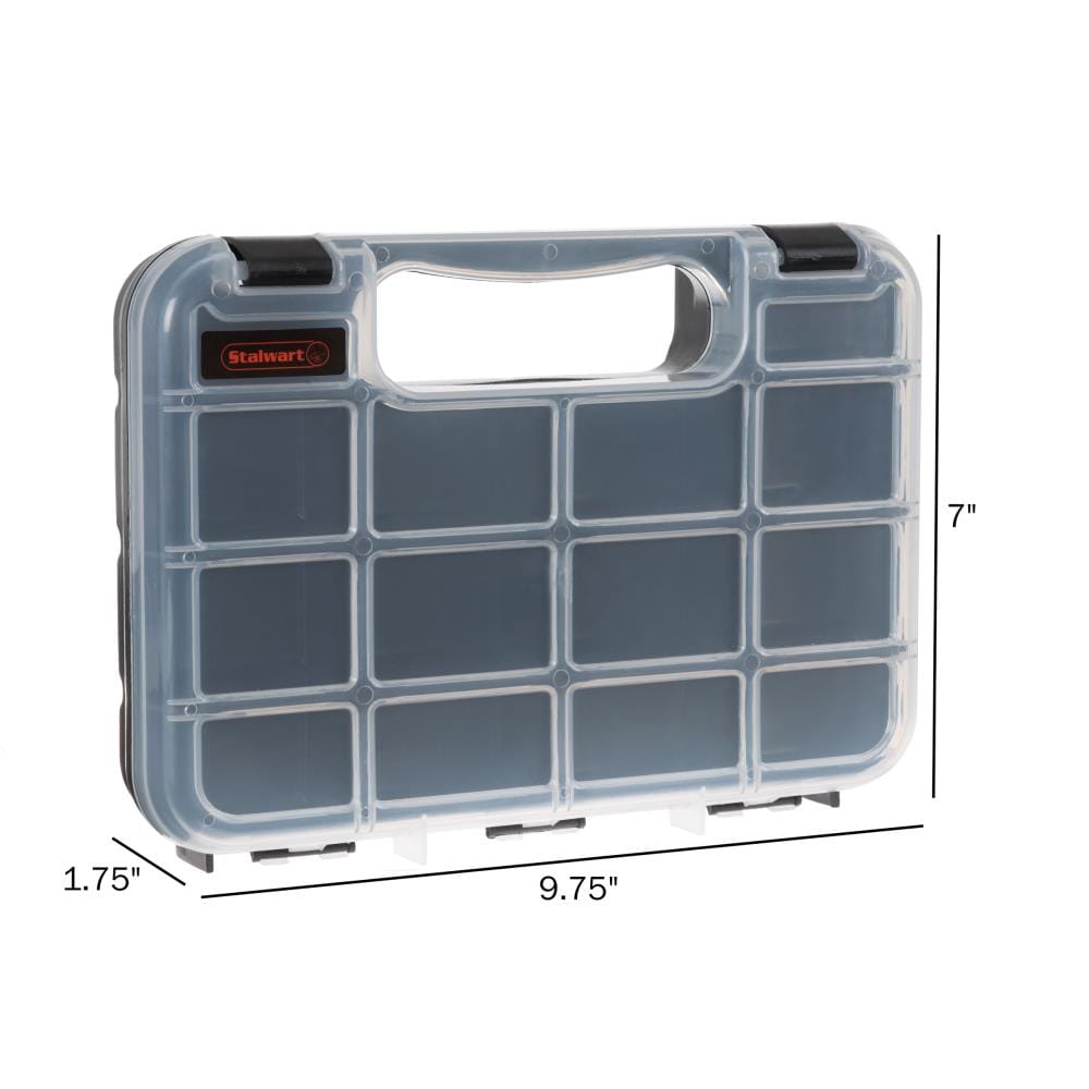 Organizador de plástico para piezas pequeñas con 14 compartimentos de almacenamiento de Fleming Supply