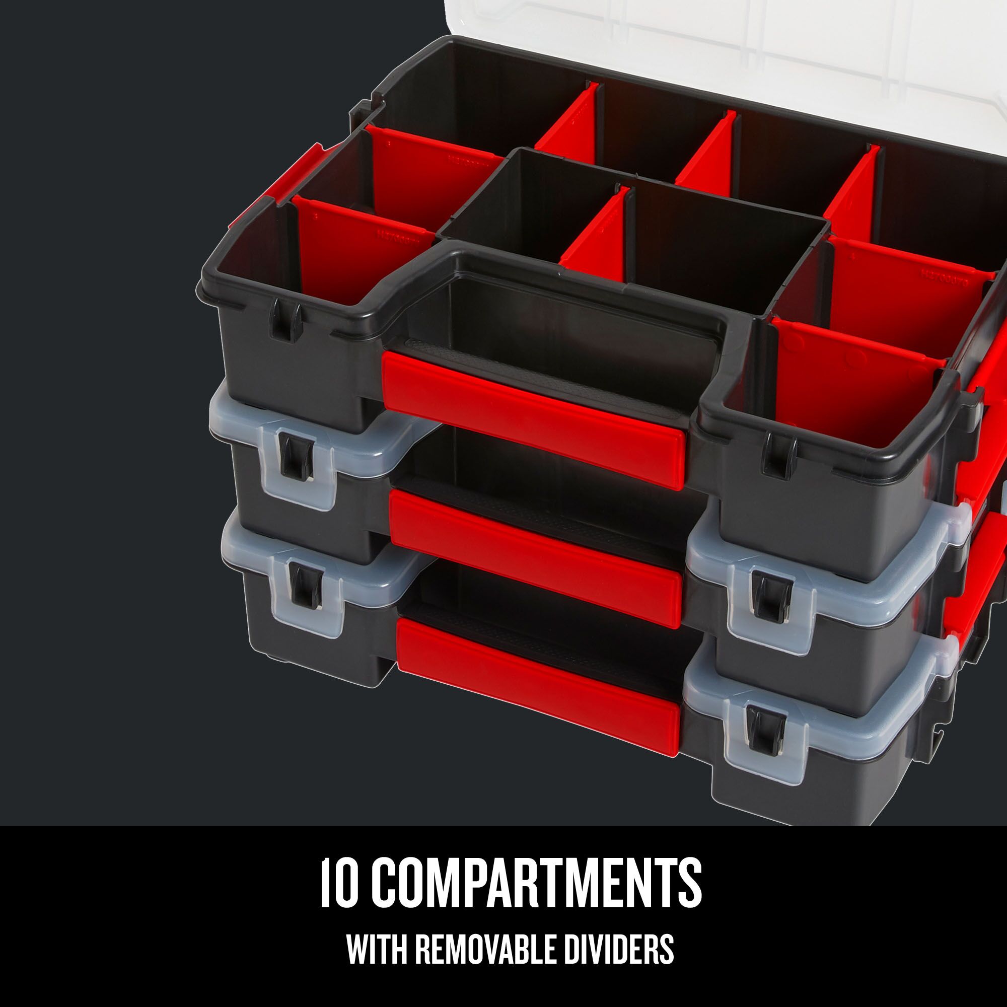 CRAFTSMAN 3-Pack 10-Compartment Small Plastic Small Parts Organizer CMST60964M

Organizador de pequeñas piezas plásticas CRAFTSMAN 3-pack de 10 compartimentos CMST60964M