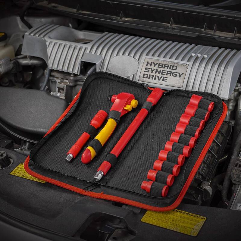 Juego de dados y trinquete VDE de 3/8 pulgadas de Powerbuilt EVT (13 piezas) - 642937