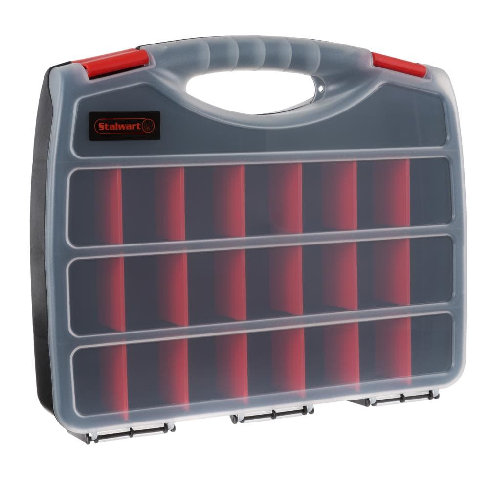 Organizador de pequeñas piezas de plástico mediano contenedor de 23 compartimentos de Fleming Supply