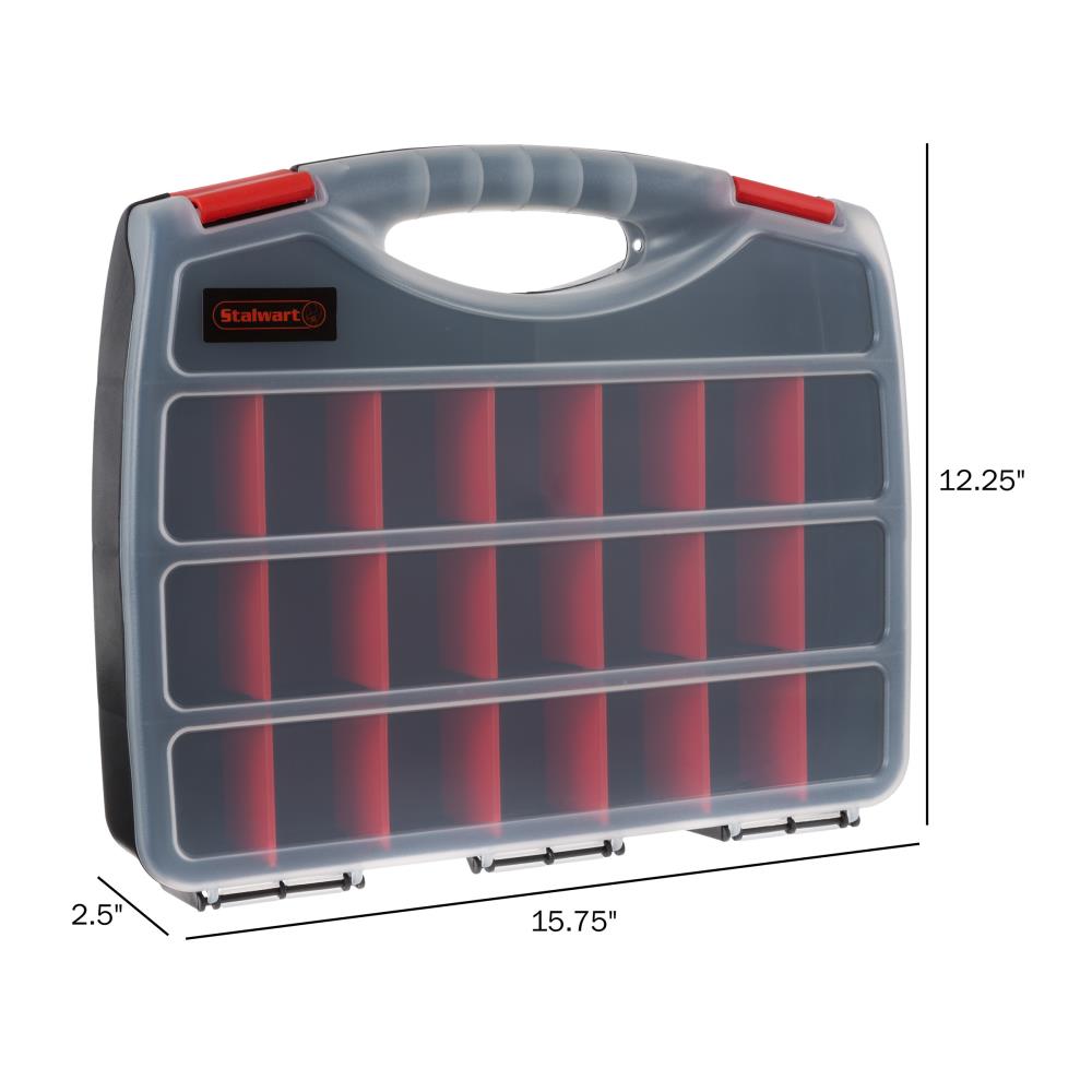 Organizador de pequeñas piezas de plástico mediano contenedor de 23 compartimentos de Fleming Supply