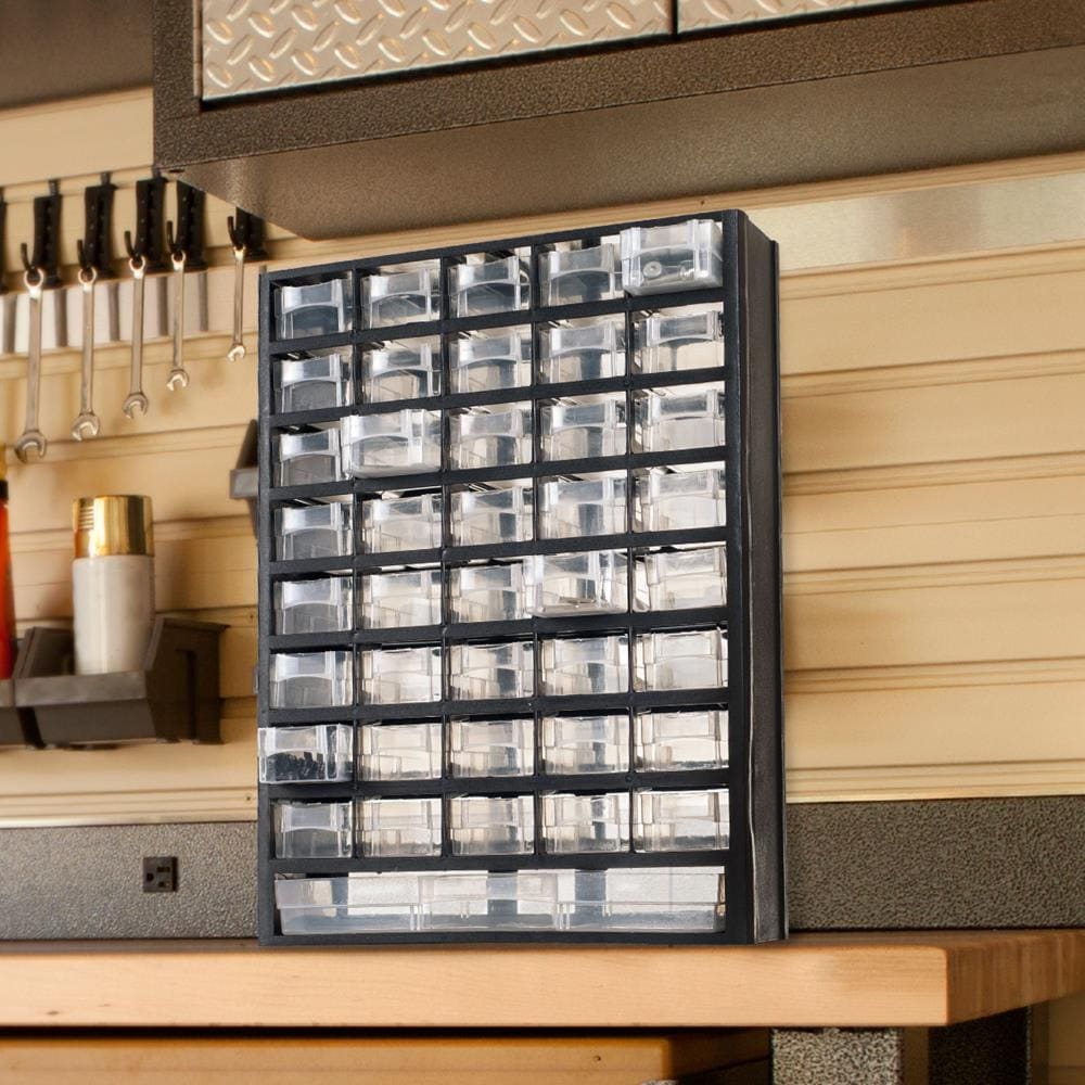 Organizador de pequeñas piezas de plástico con 41 compartimentos de Fleming Supply 389527VYZ