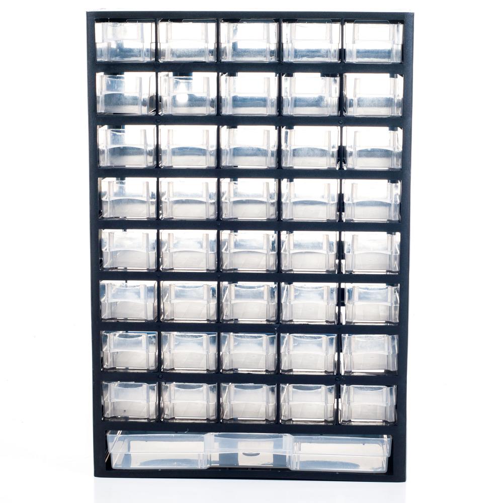 Organizador de pequeñas piezas de plástico con 41 compartimentos de Fleming Supply 389527VYZ