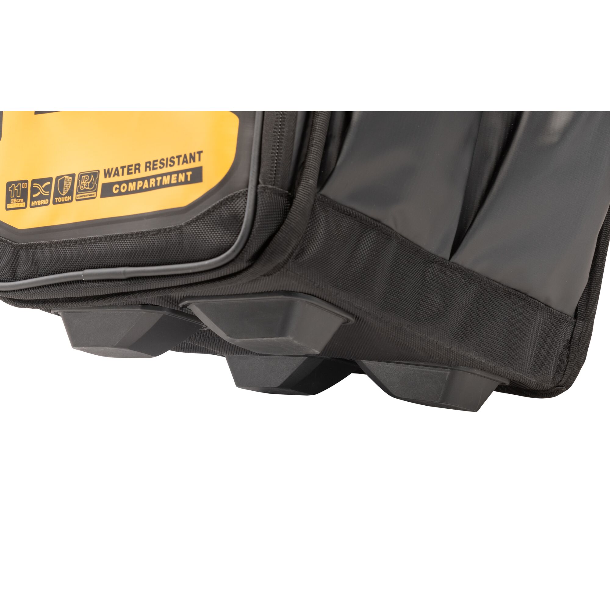 Bolsa de electricista con cierre DEWALT negro - amarillo de nailon balístico de 9.375 pulgadas de ancho x 16.125 pulgadas de profundidad x 11 pulgadas de largo DWST560105